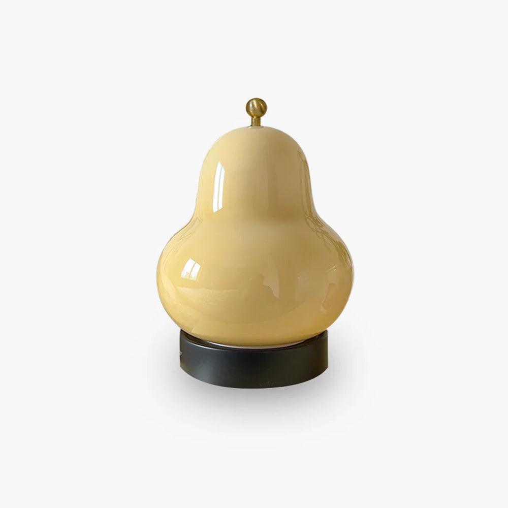 Pear Built-in Battery Table Light, Bedside Table Lamp, Metal, ∅ 6.6″ x H 8.6″