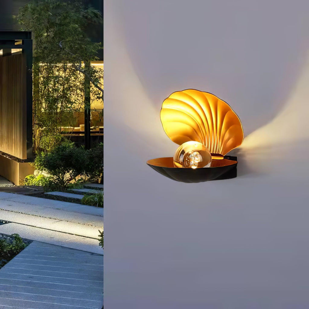 Pearl Clam Wall Light, Bedroom Wall Sconce, detail 3