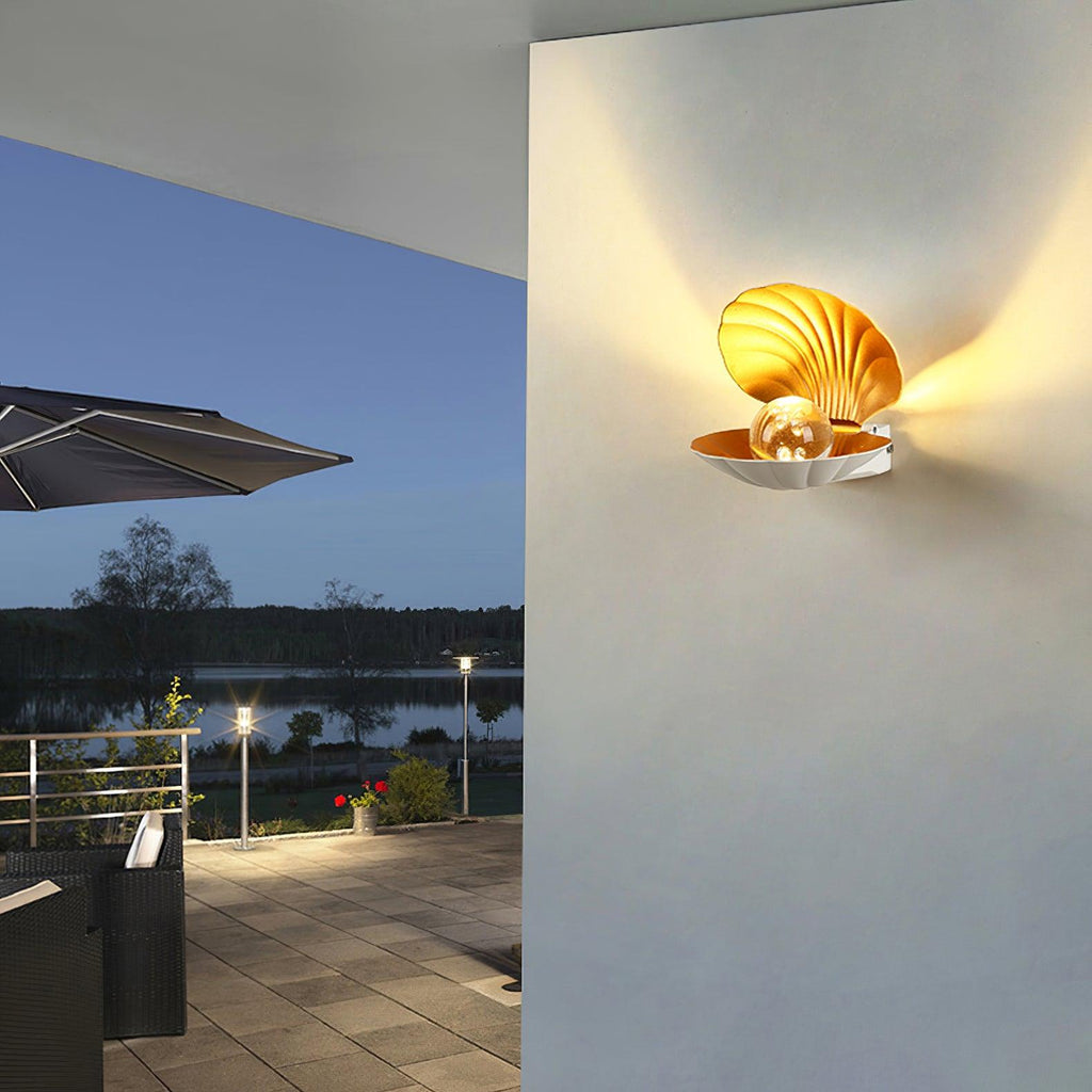 Pearl Clam Wall Light, Bedroom Wall Sconce, detail 8