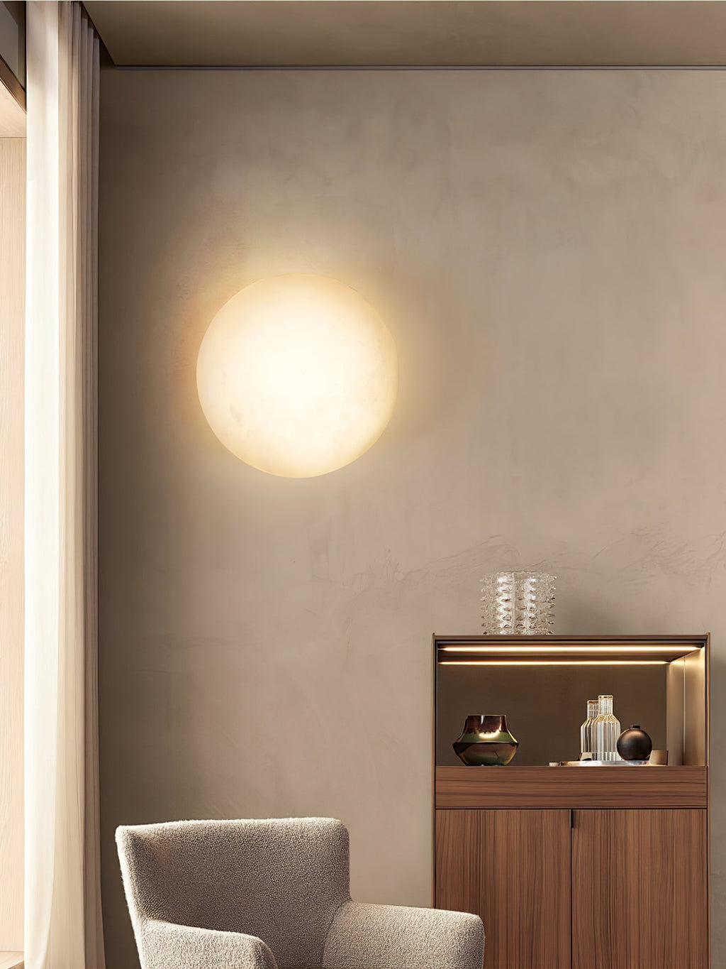 Pebble Alabaster Wall Light, Hardwired Wall Sconce, detail 12