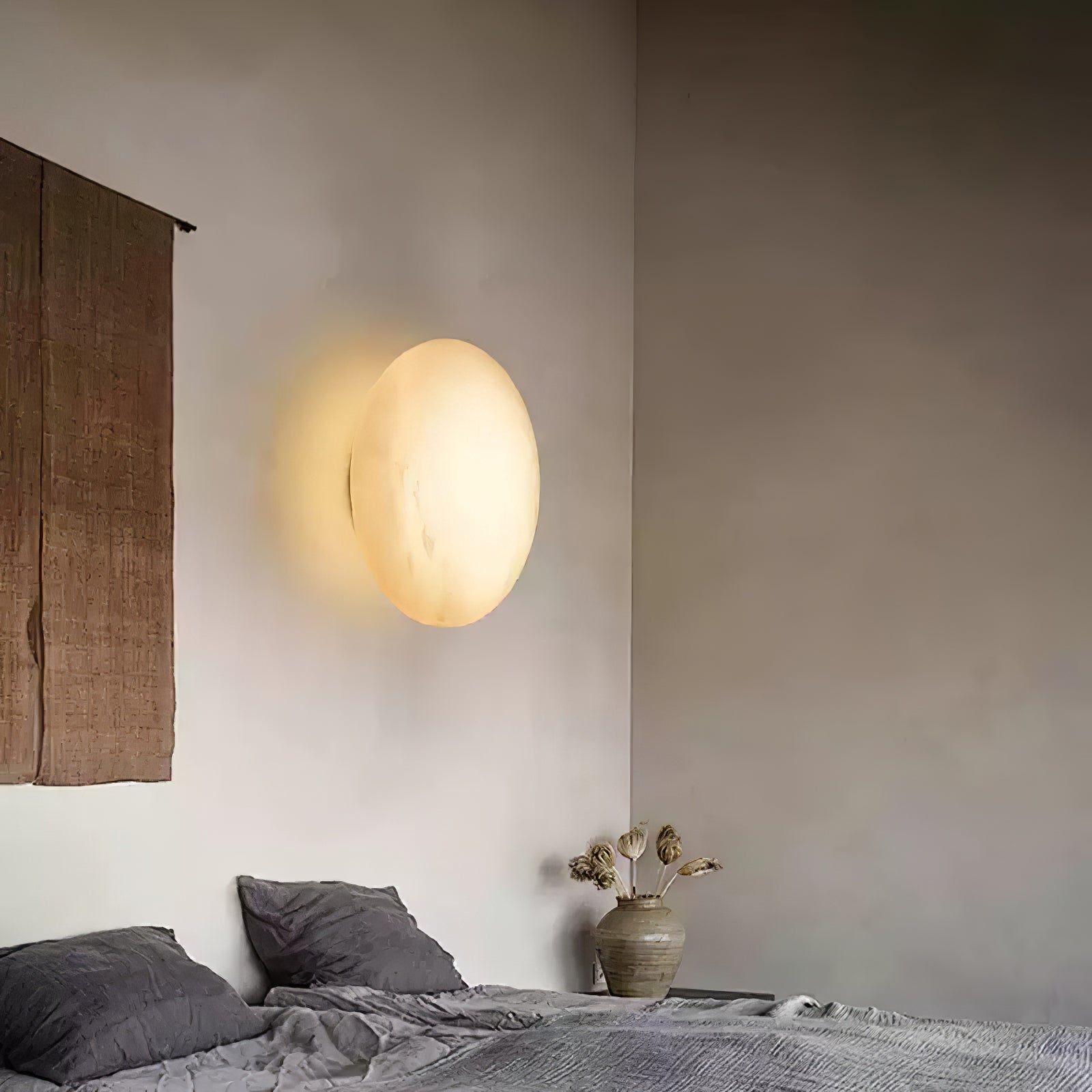 Pebble Alabaster Wall Light, Hardwired Wall Sconce, detail 2
