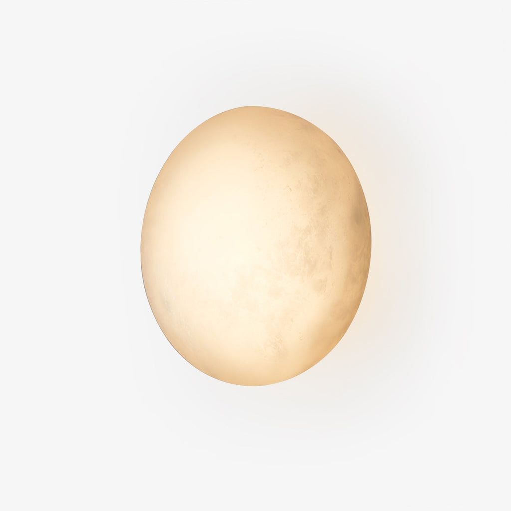 Pebble Alabaster Wall Light, Hardwired Wall Sconce, L 20cm x H 20cm