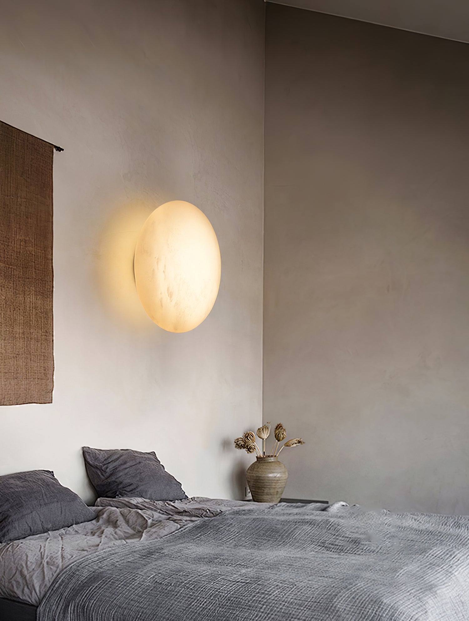 Pebble Alabaster Wall Light, Hardwired Wall Sconce, detail 10