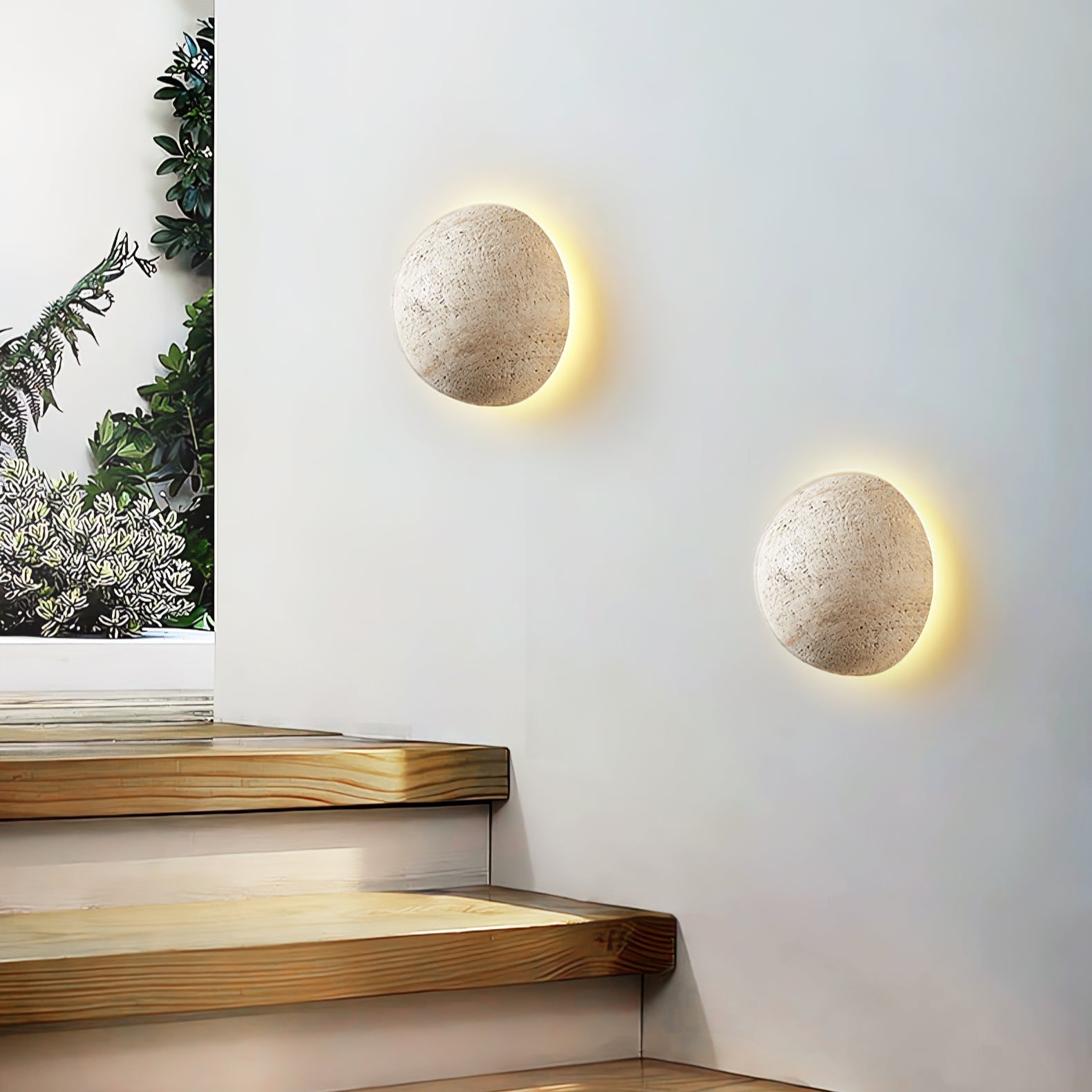 Pebble Stone Wall Light, Hardwired Wall Sconce, detail 2