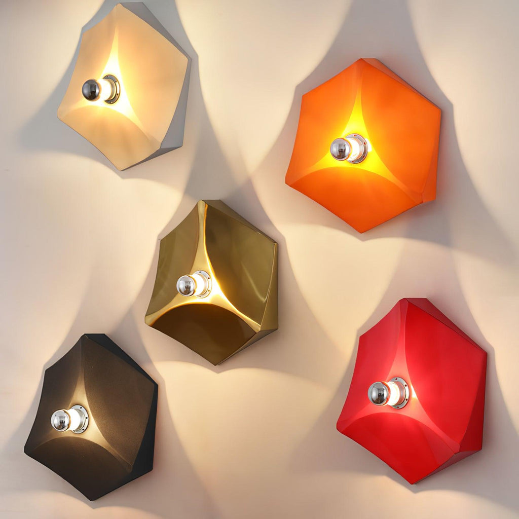 Pentagon Combination Wall Light, Hardwired Wall Sconce, detail 6