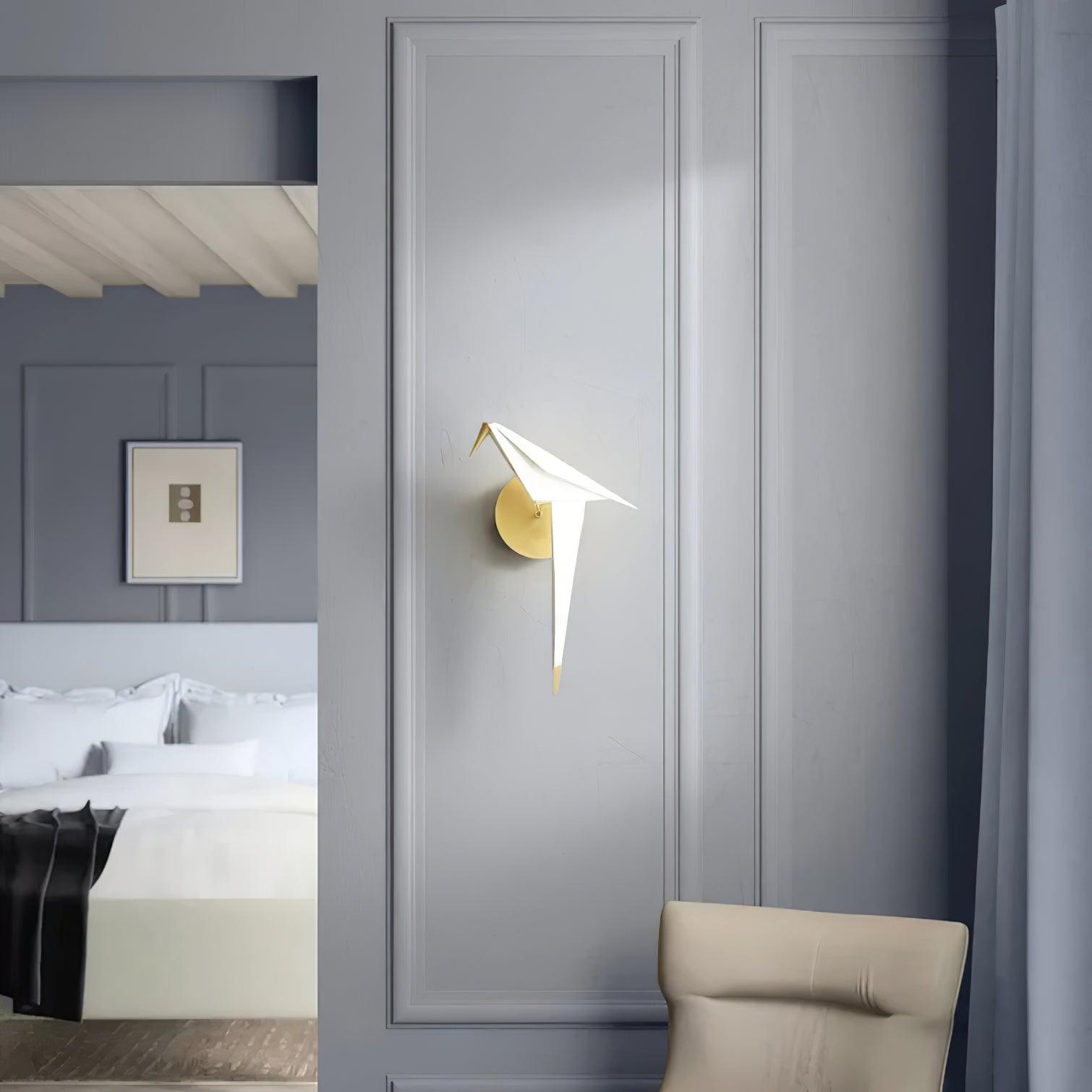 Paper Crane Wall Light, Hardwired Wall Sconce, detail 17