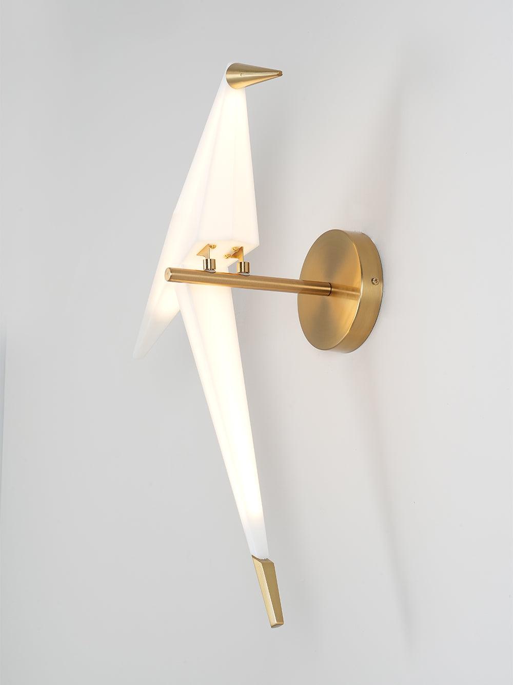 Paper Crane Wall Light, Hardwired Wall Sconce, detail 22