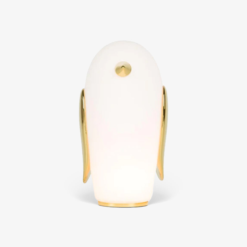 Glass Pet Desk Light, Bedside Table Lamp, Metal, Owl: ∅ 9.5″ x H 8.3″