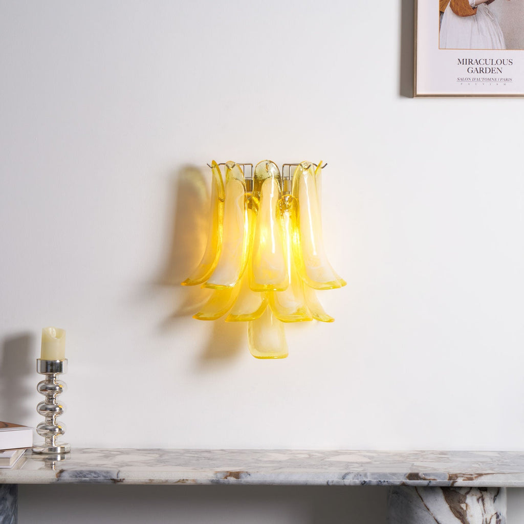 Petalo Glass Wall Light, Hardwired Wall Sconce, detail 8