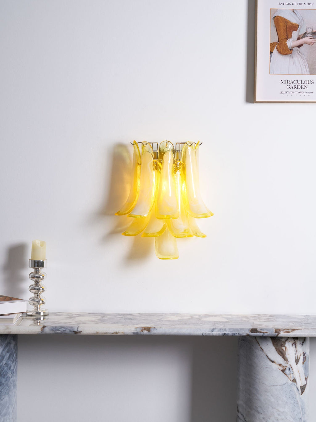 Petalo Glass Wall Light, Hardwired Wall Sconce, detail 9