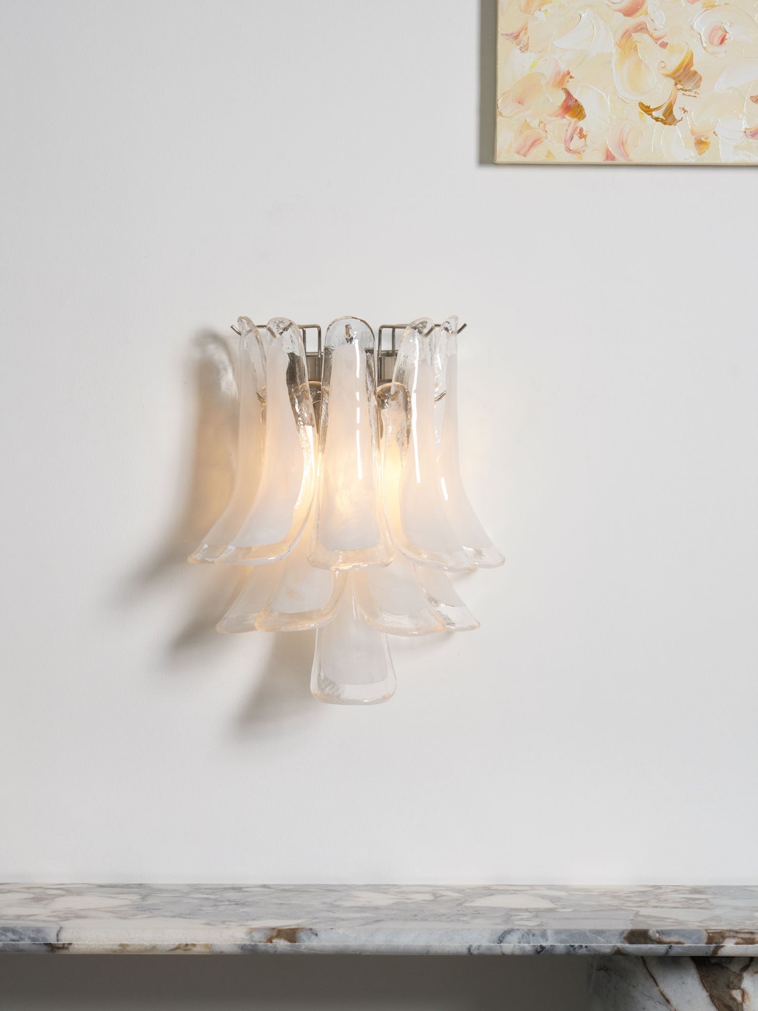 Petalo Glass Wall Light, Hardwired Wall Sconce, detail 18