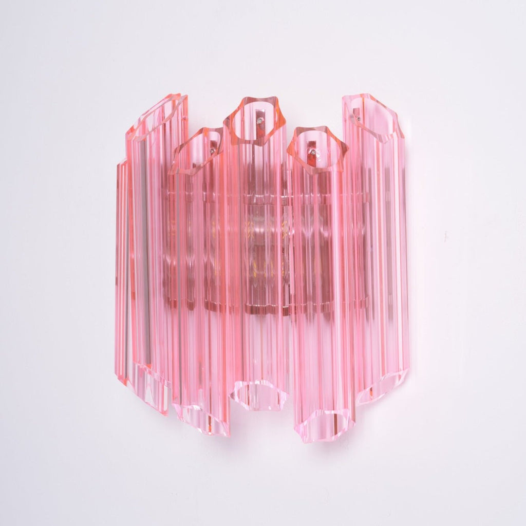 Pink Palermo Murano Wall Light, Hardwired Wall Sconce, detail 18