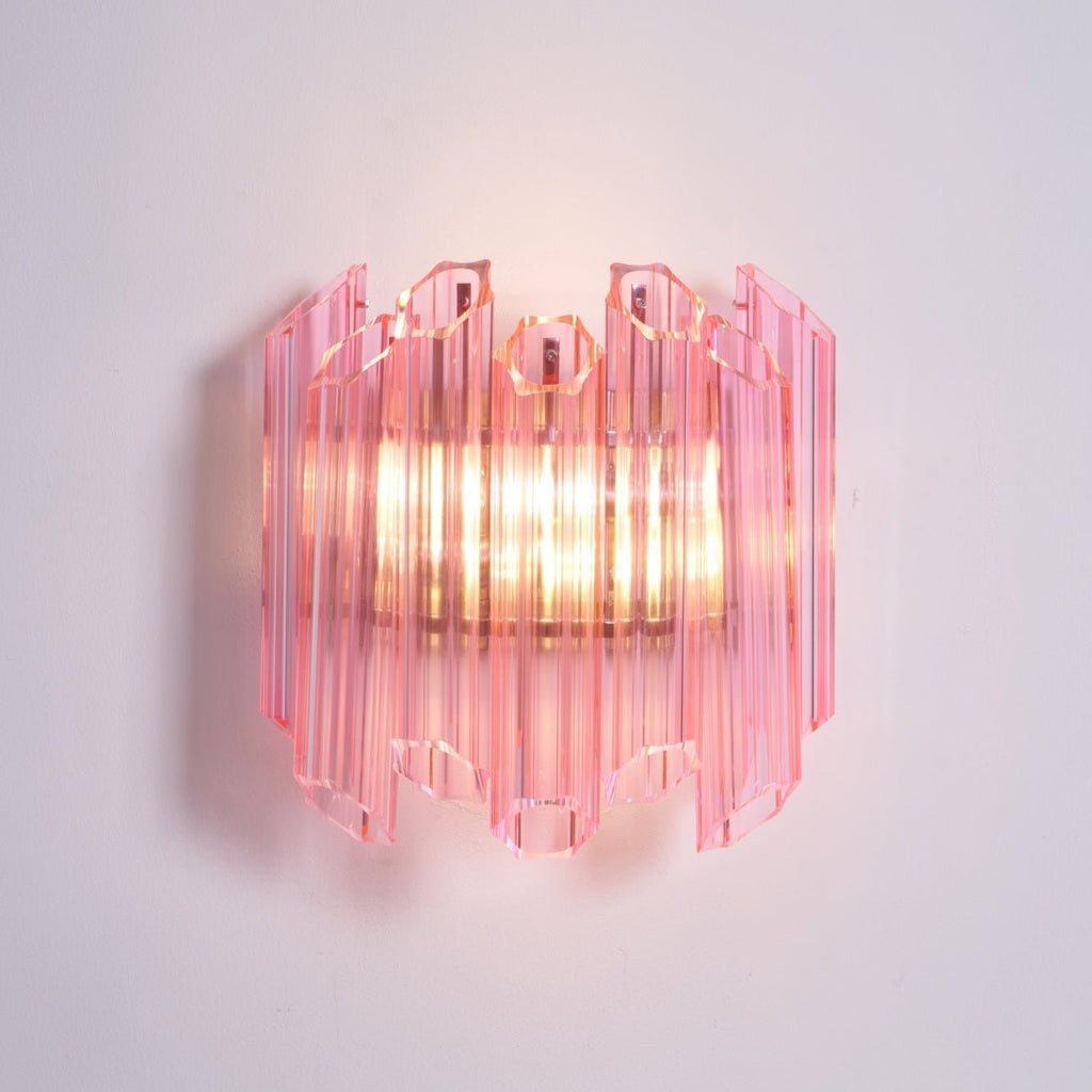 Pink Palermo Murano Wall Light, Hardwired Wall Sconce, detail 14