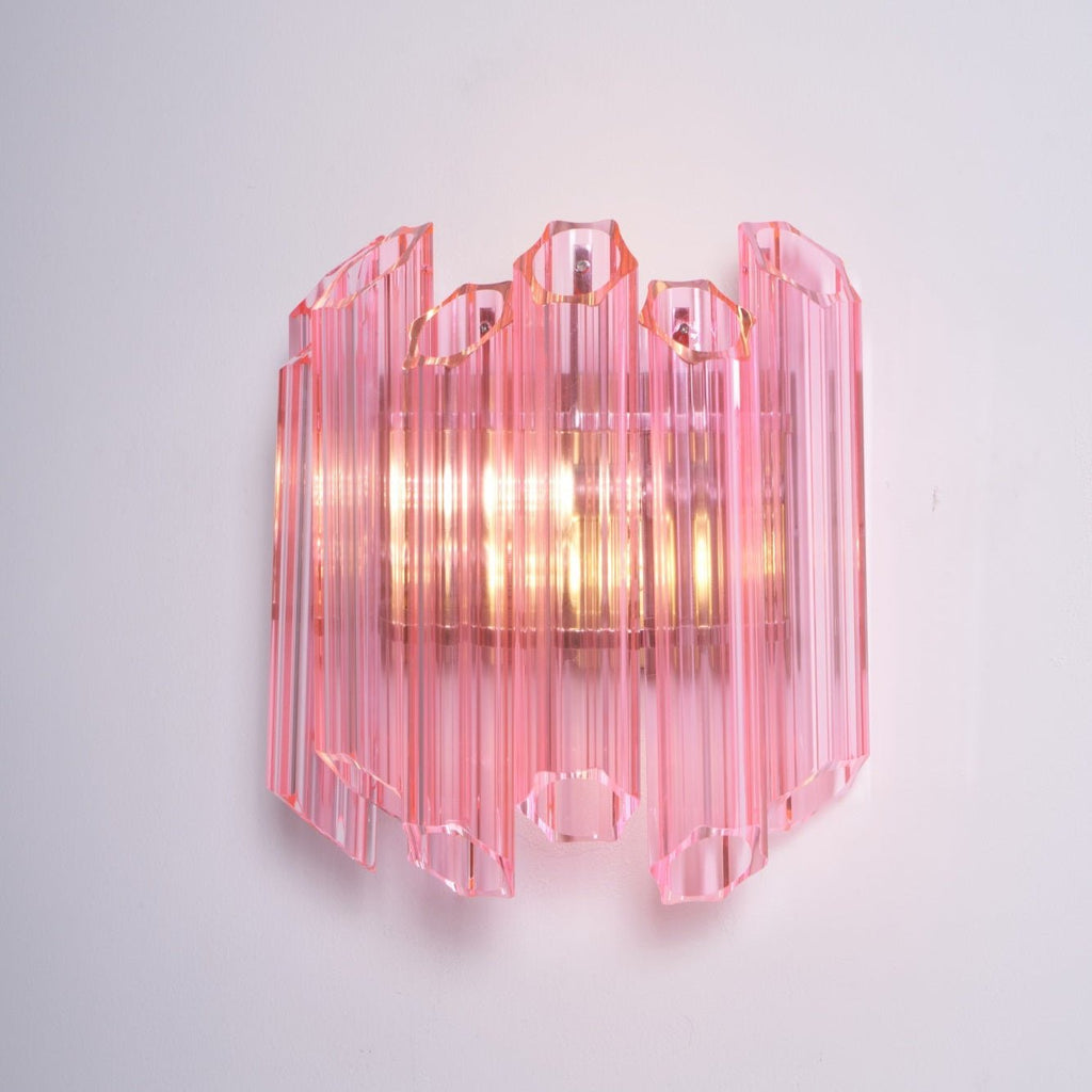 Pink Palermo Murano Wall Light, Hardwired Wall Sconce, detail 15