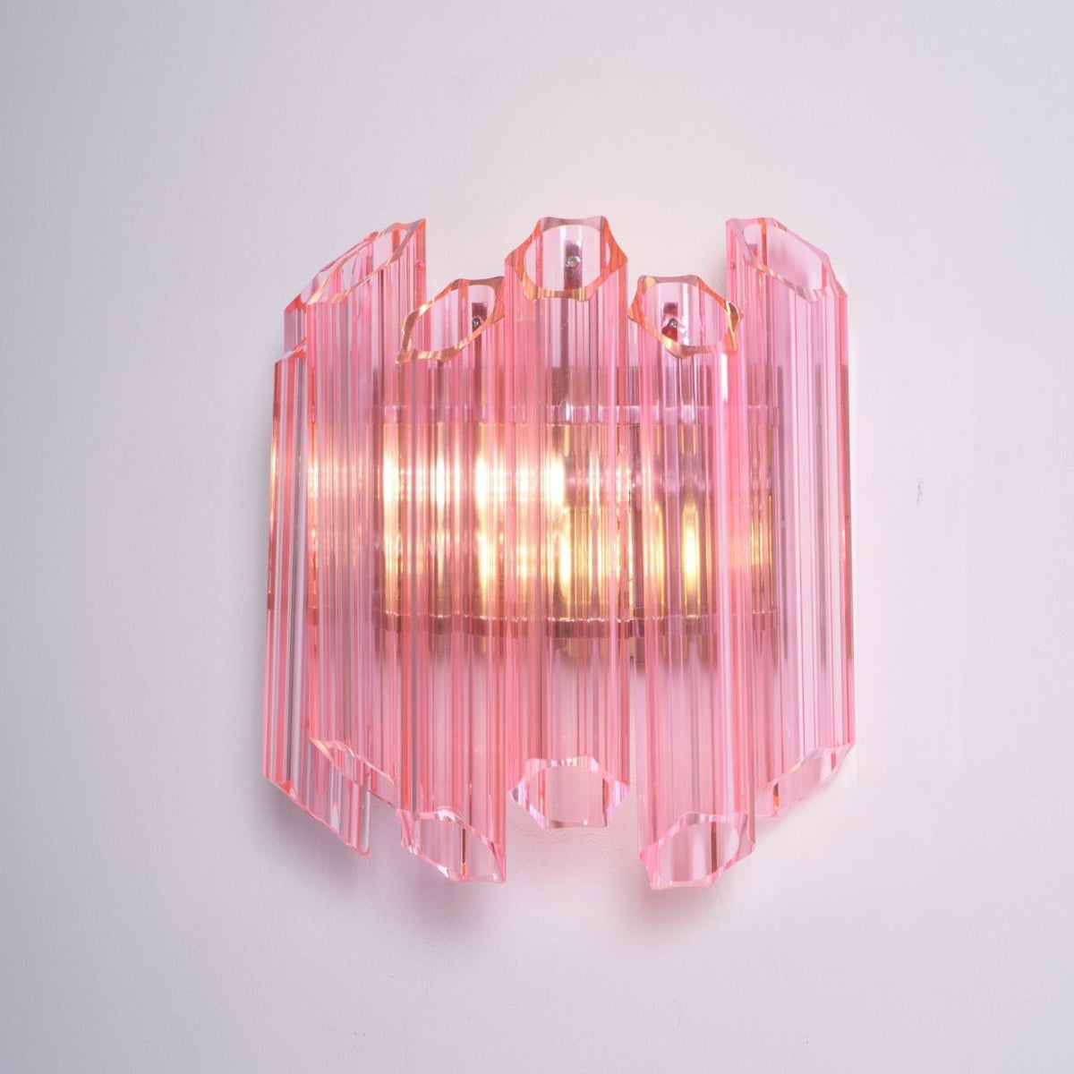 Pink Palermo Murano Wall Light, Hardwired Wall Sconce, detail 15
