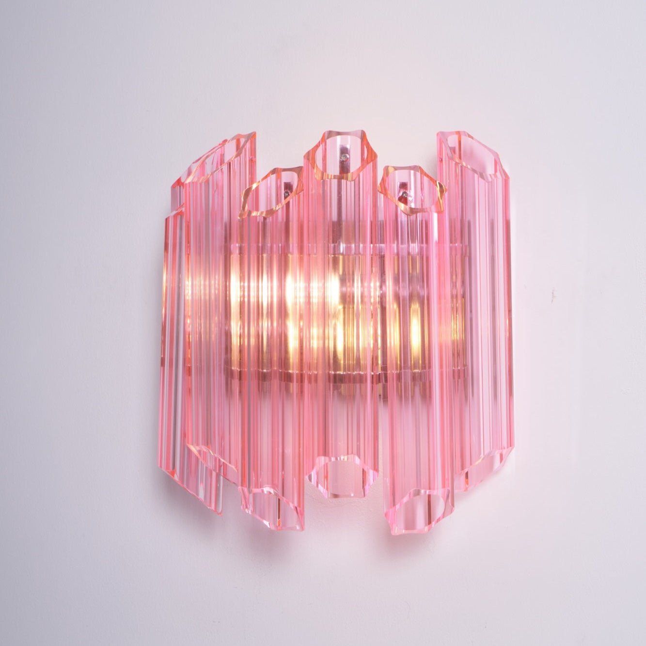 Pink Palermo Murano Wall Light, Hardwired Wall Sconce, detail 15