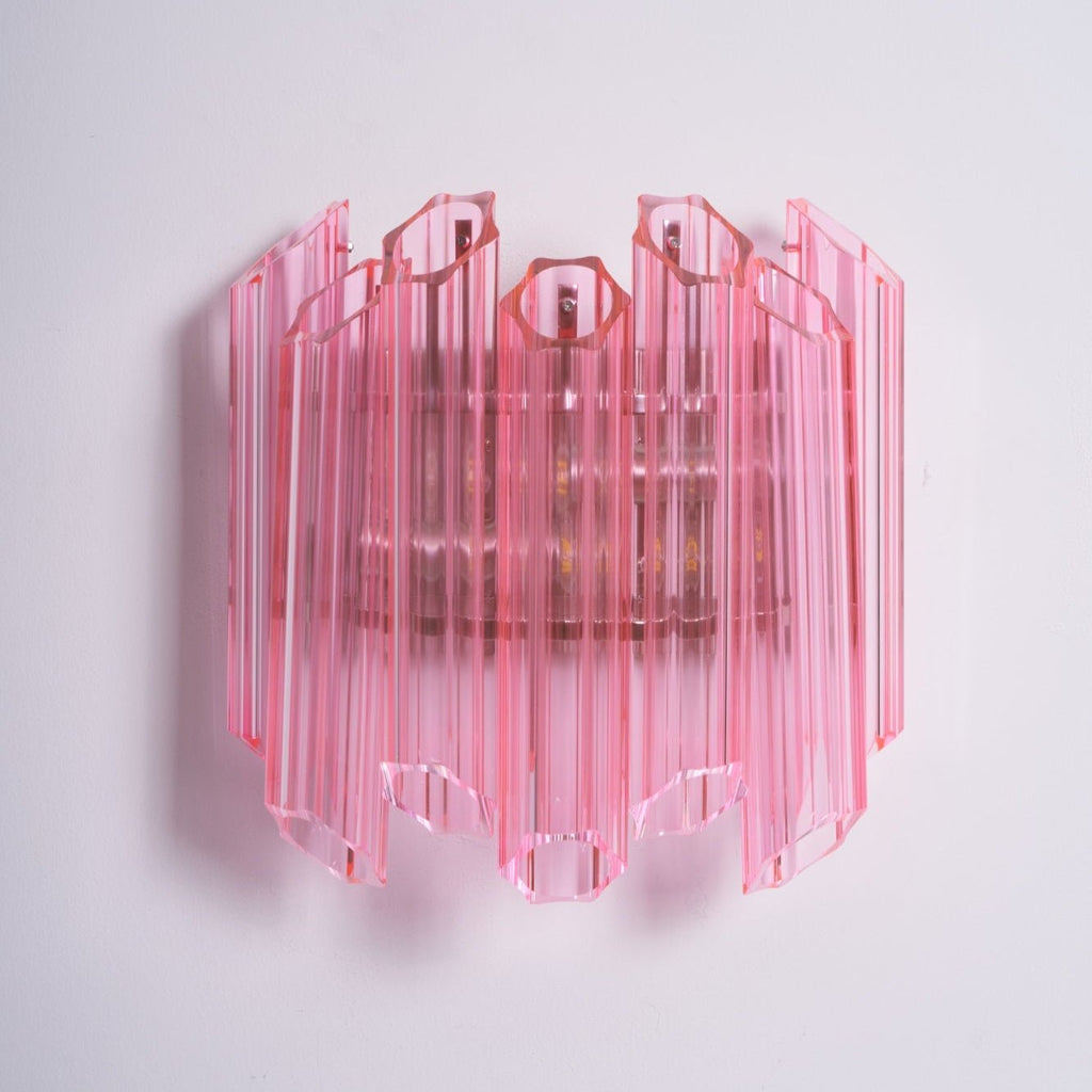 Pink Palermo Murano Wall Light, Hardwired Wall Sconce, detail 16