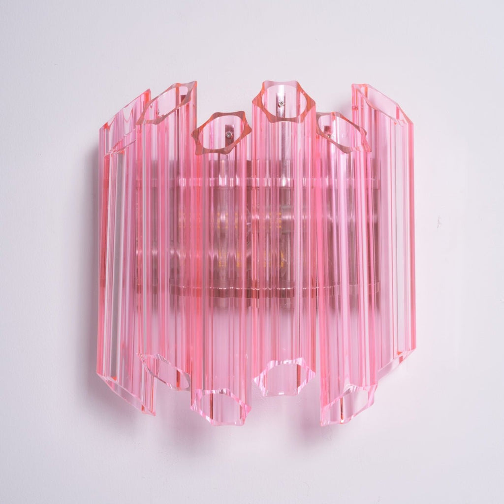 Pink Palermo Murano Wall Light, Hardwired Wall Sconce, detail 17