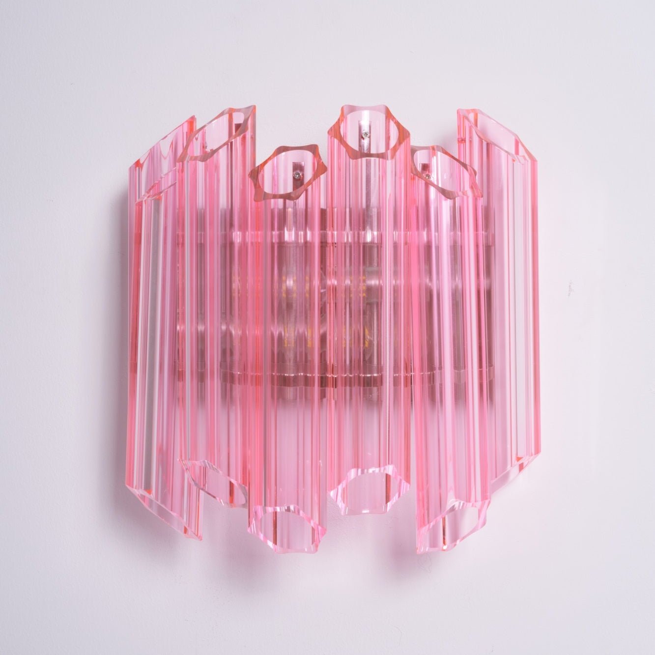 Pink Palermo Murano Wall Light, Hardwired Wall Sconce, detail 17