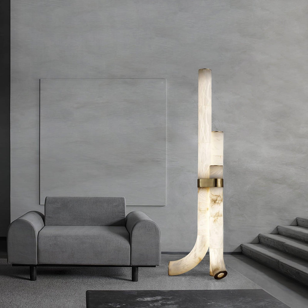 Piped Alabaster Floor Light, Floor Lamp, detail 19