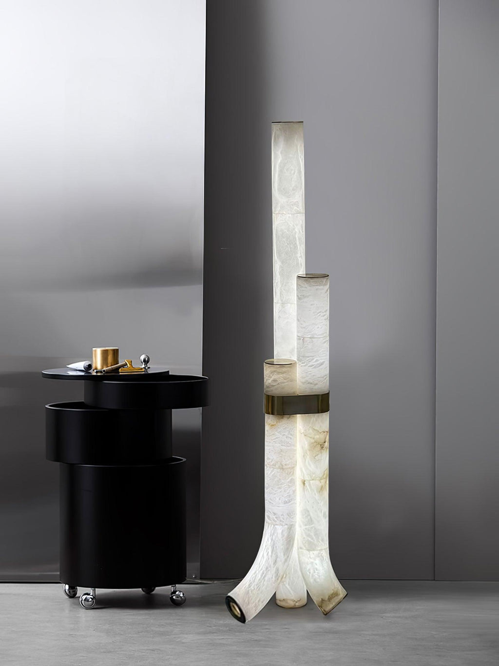 Piped Alabaster Floor Light, Floor Lamp, detail 22