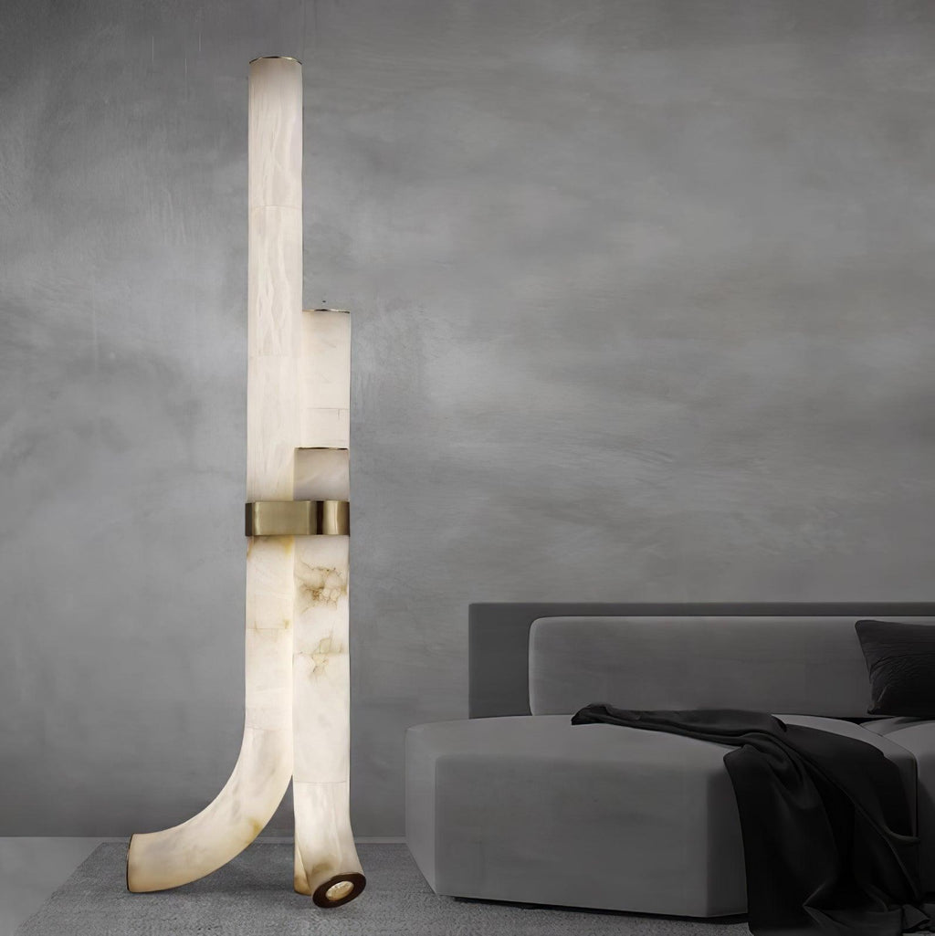 Piped Alabaster Floor Light, Floor Lamp, detail 23