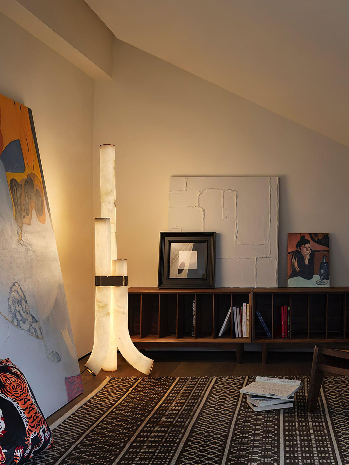 Piped Alabaster Floor Light, Floor Lamp, detail 11