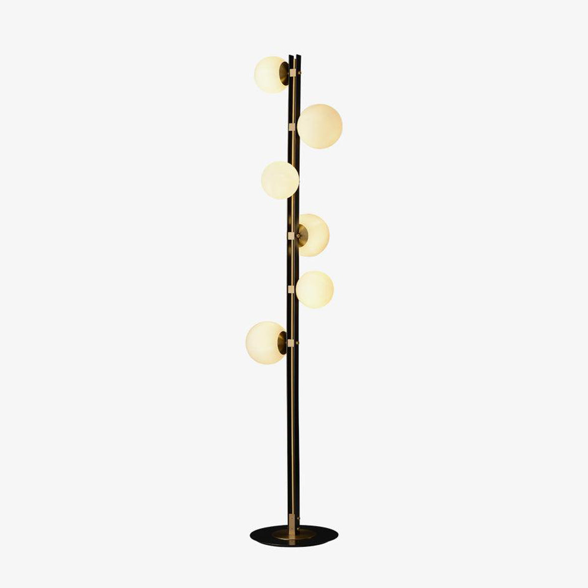 Planeta Floor Light, Floor Lamp, Brass, ∅ 11.8″ x H 64.9″