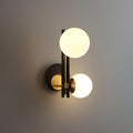 Planeta Wall Light, Bedroom Wall Sconce, Brass, Dia 27cm x H 35cm