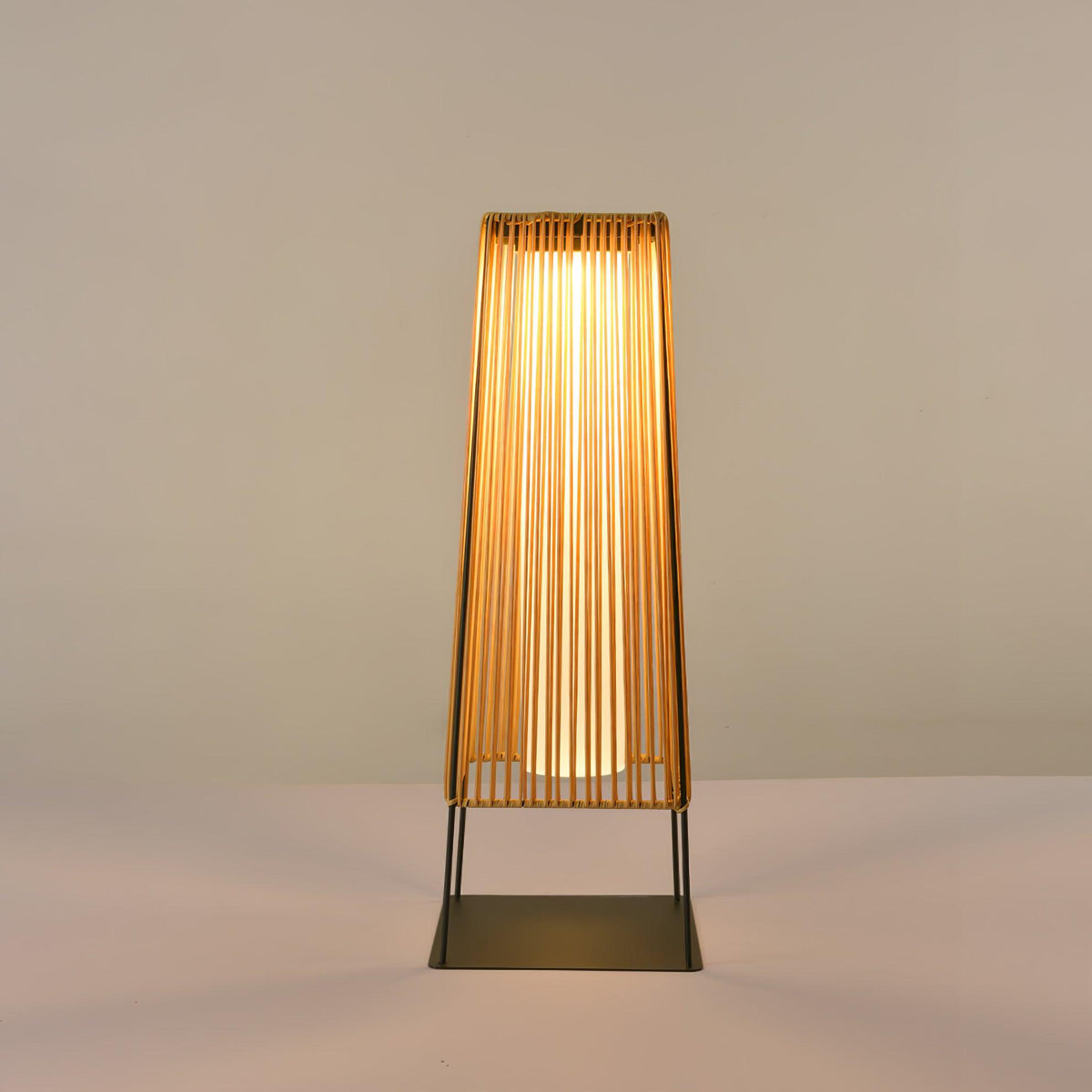 Plastic Rattan Exterior Post Light, Outdoor Wall Light, detail 4
