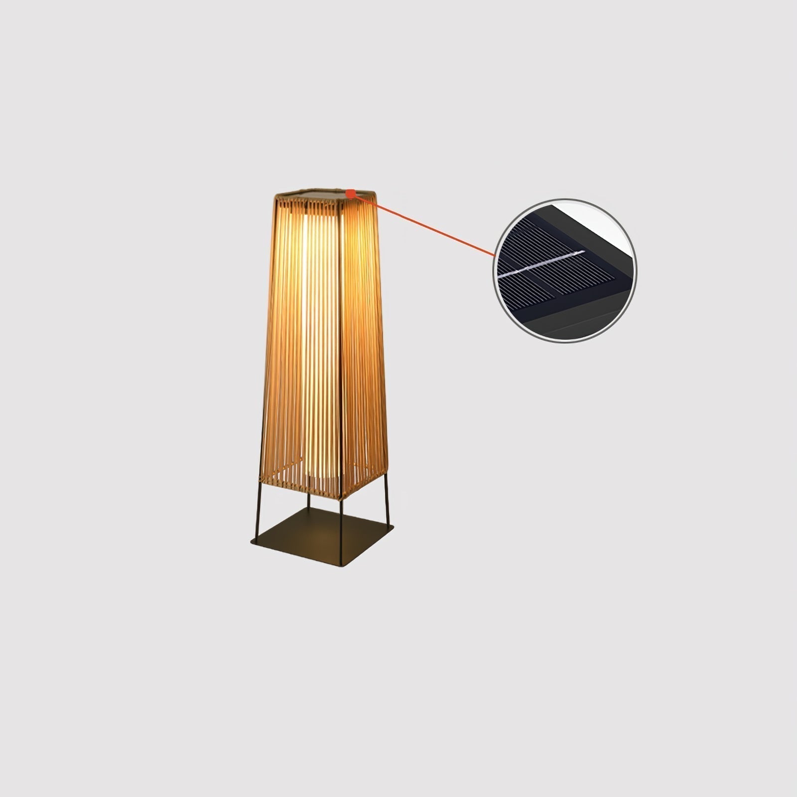 Plastic Rattan Exterior Post Light, Outdoor Wall Light, detail 12