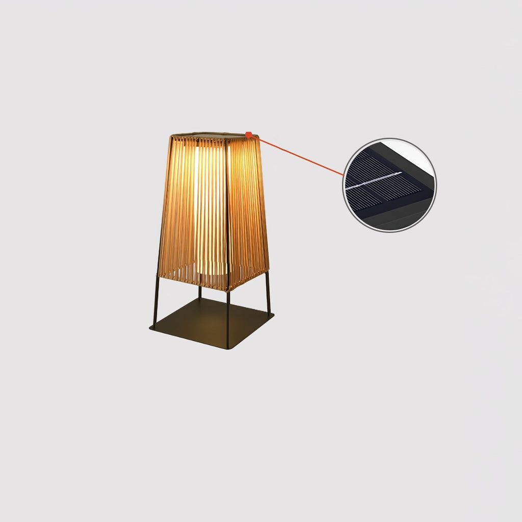 Plastic Rattan Exterior Post Light, Outdoor Wall Light, detail 8