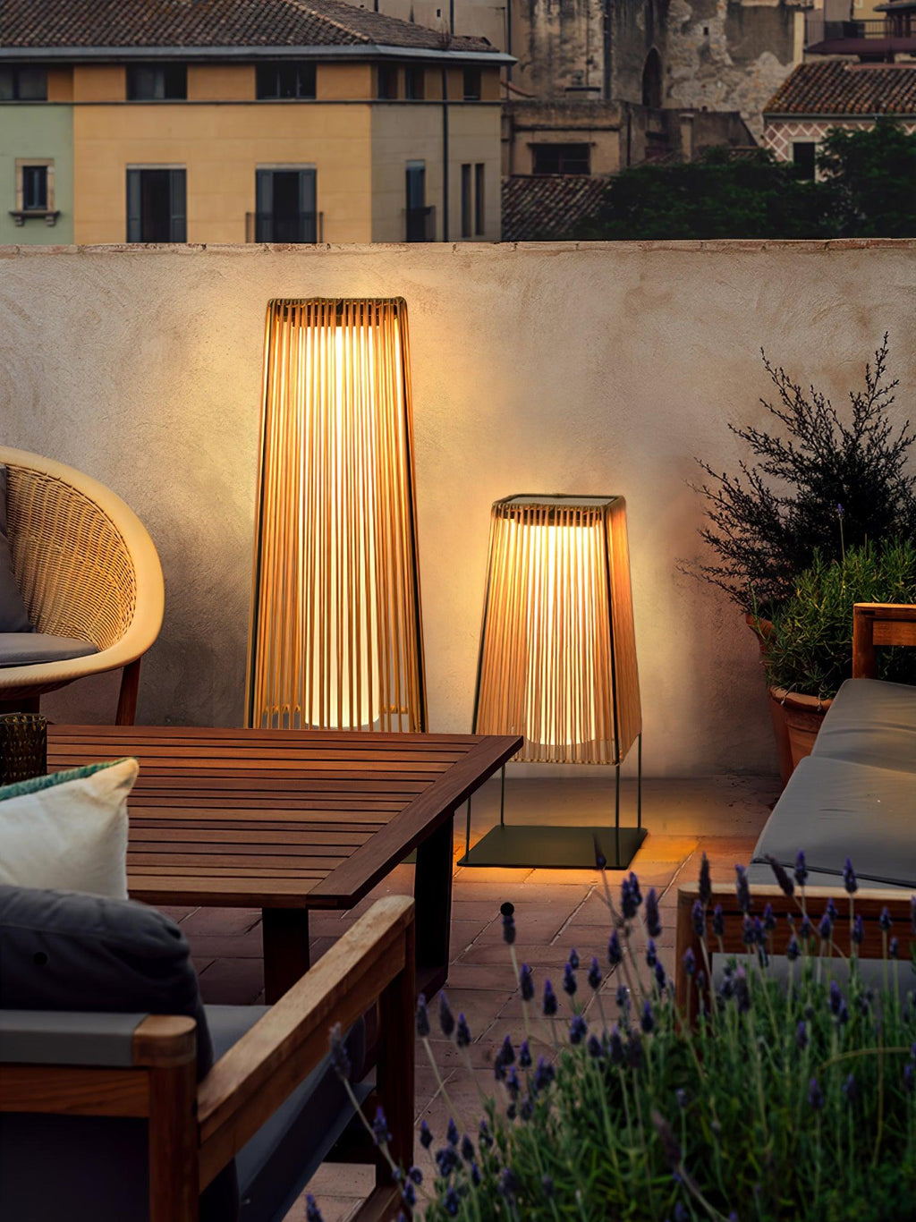 Plastic Rattan Exterior Post Light, Outdoor Wall Light, detail 5
