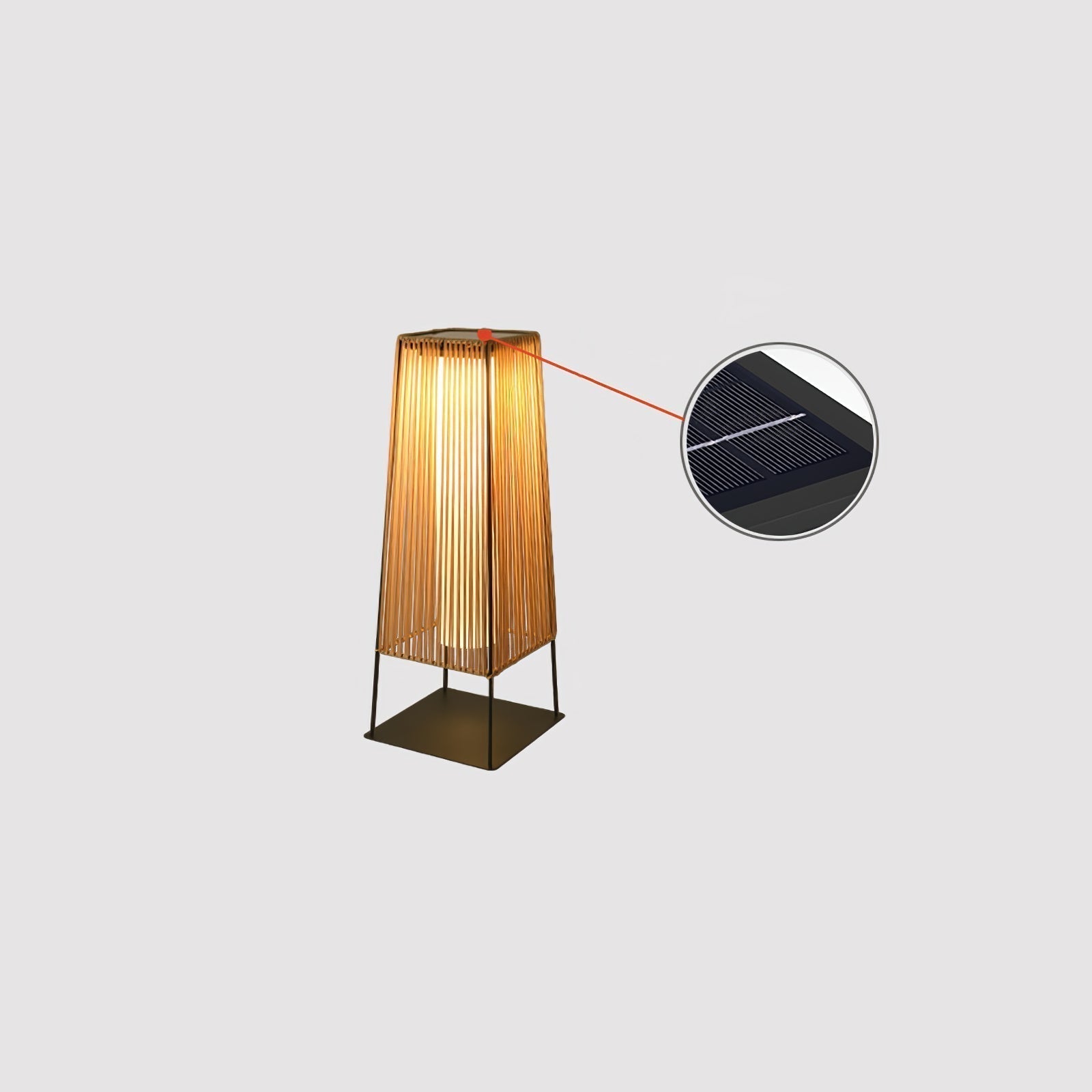 Plastic Rattan Exterior Post Light, Outdoor Wall Light, detail 10