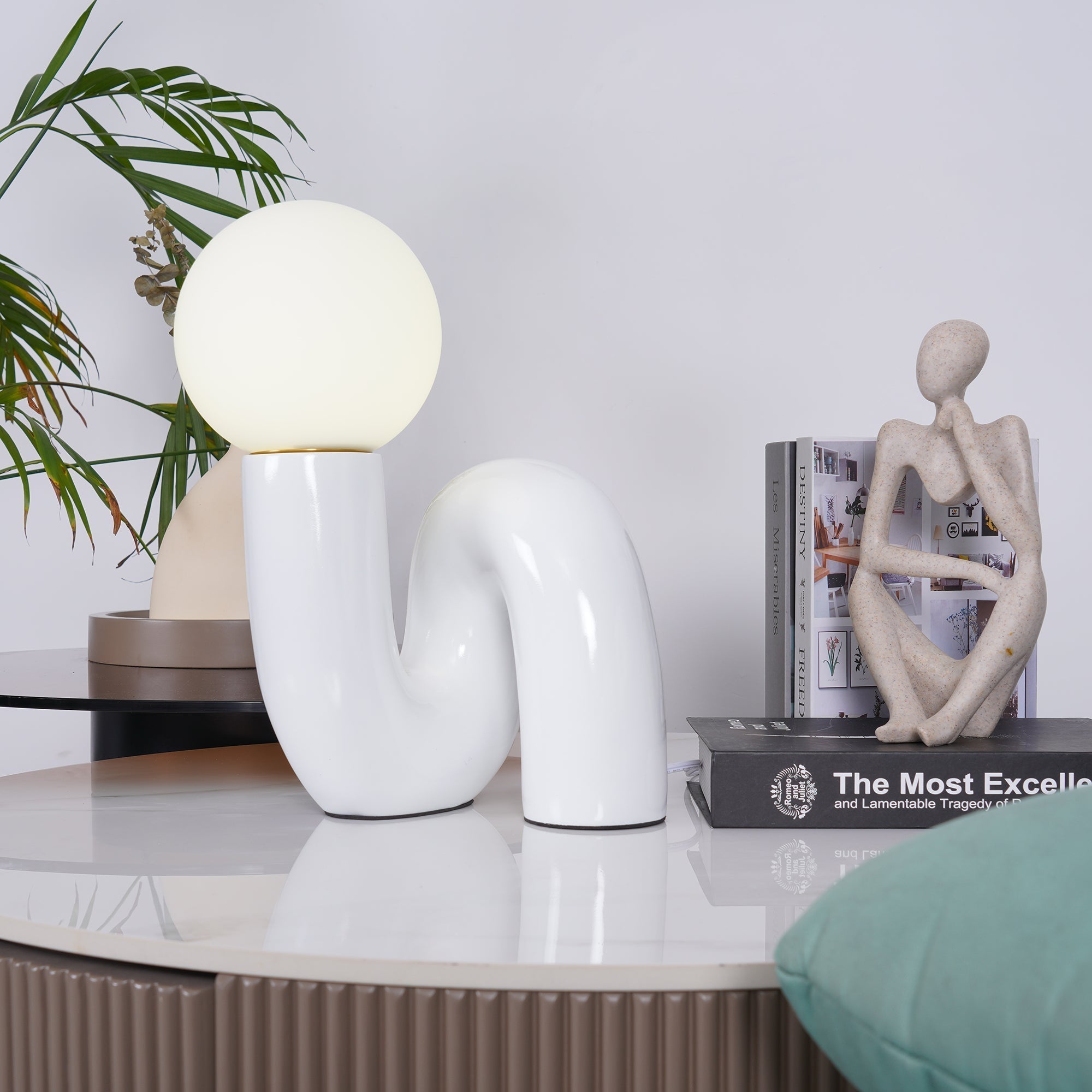 Playful N Shape Table Light, Bedside Table Lamp, detail 3