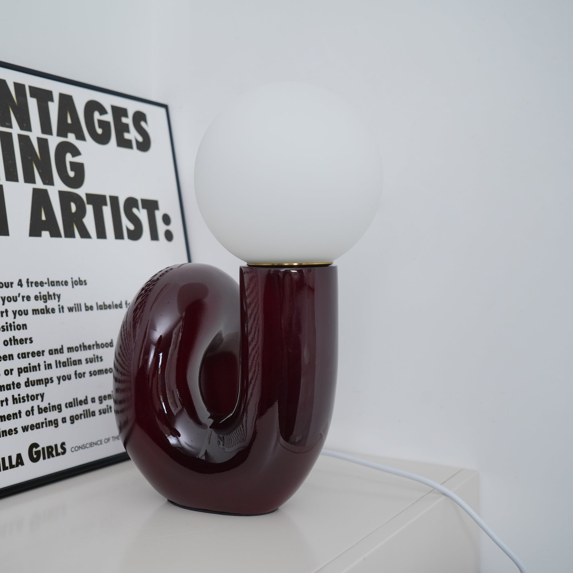 Playful N Shape Table Light, Bedside Table Lamp, detail 11