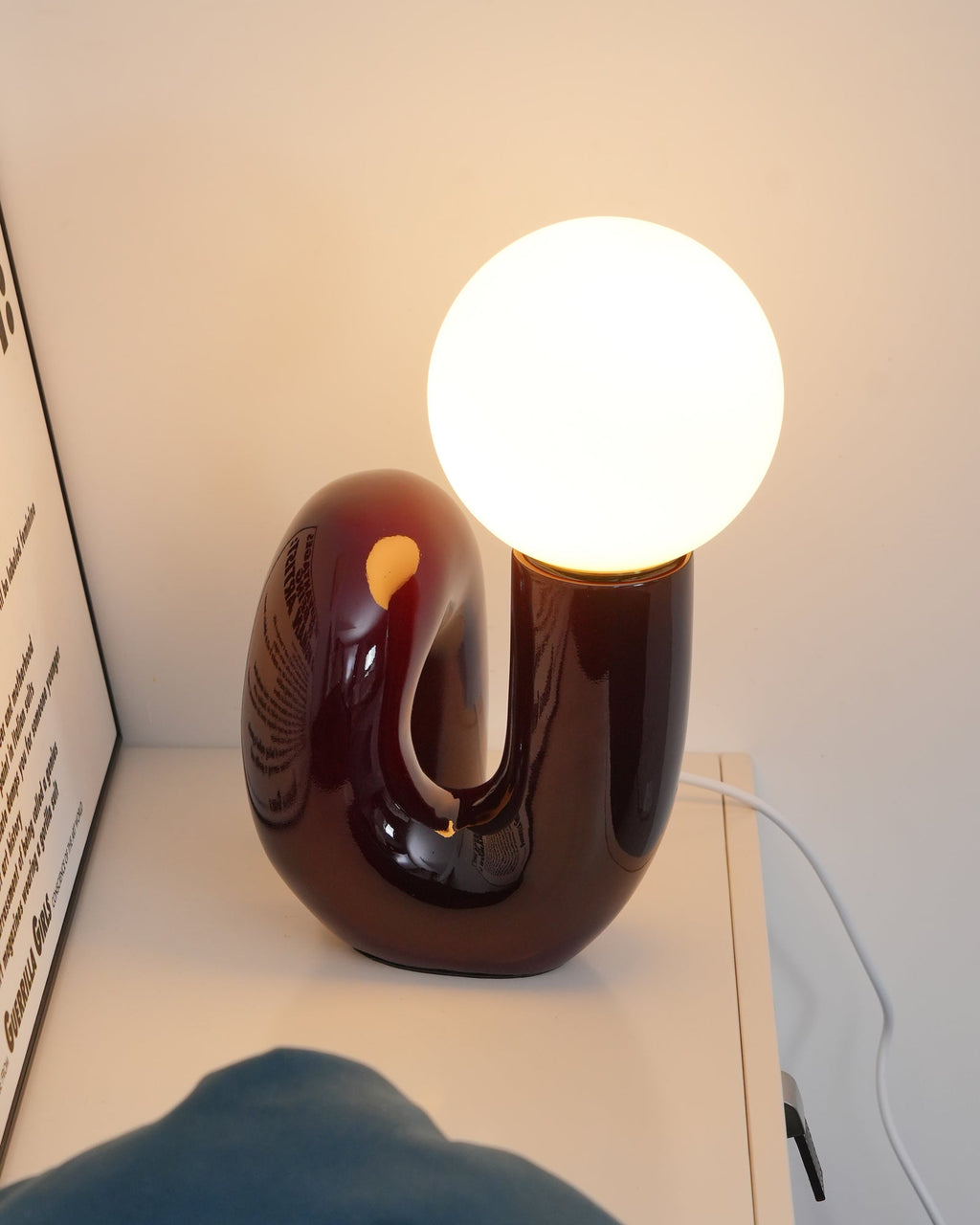 Playful N Shape Table Light, Bedside Table Lamp, detail 4