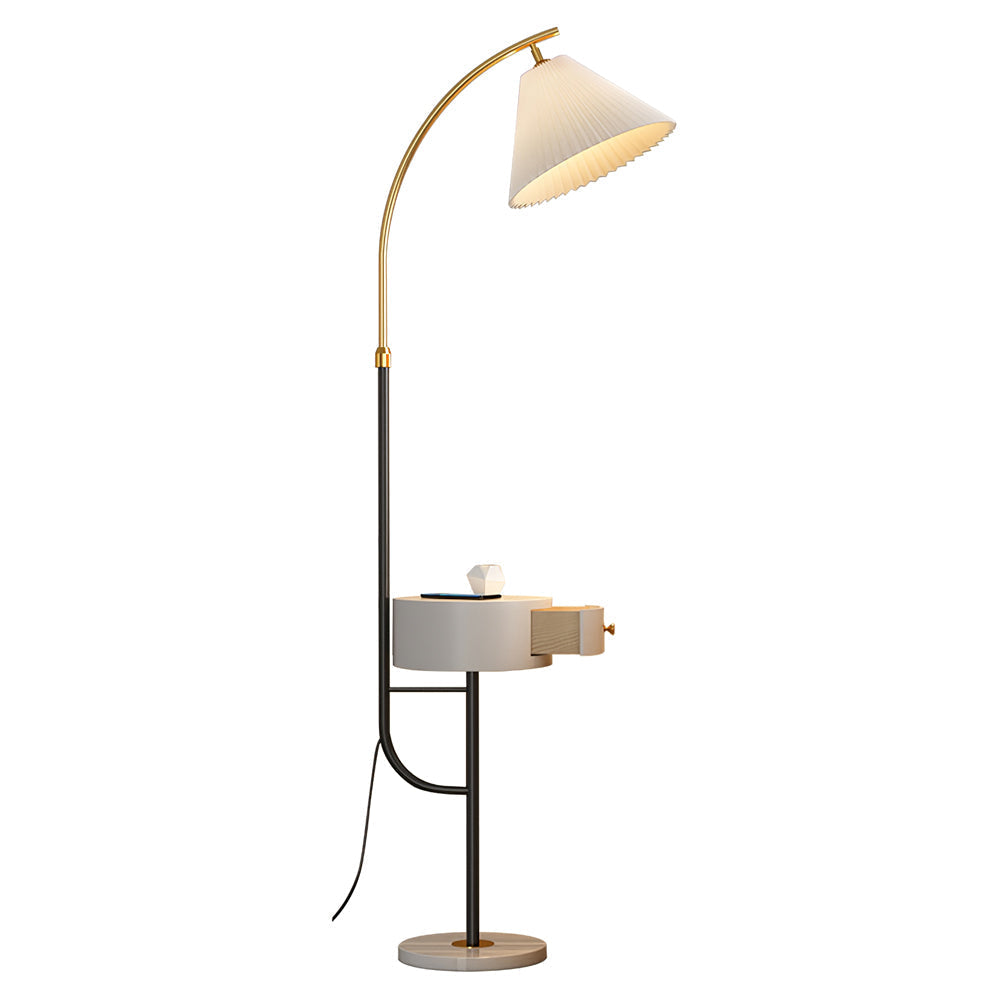 Pleated Arc Reading Lamp Standing Light, Bedside Table Lamp, detail 42