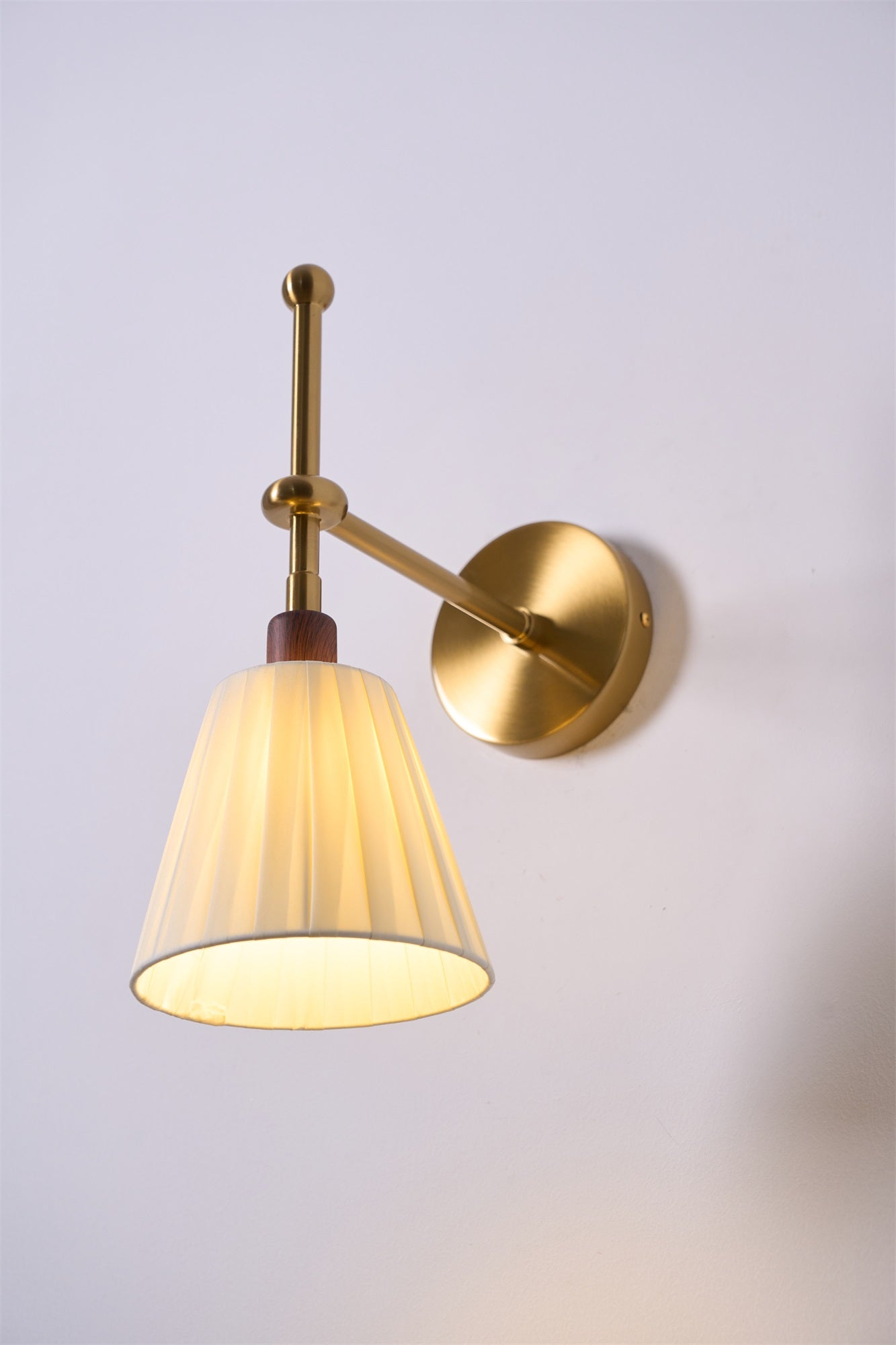 Pleated Fabric Wall Light, Hardwired Wall Sconce, detail 34