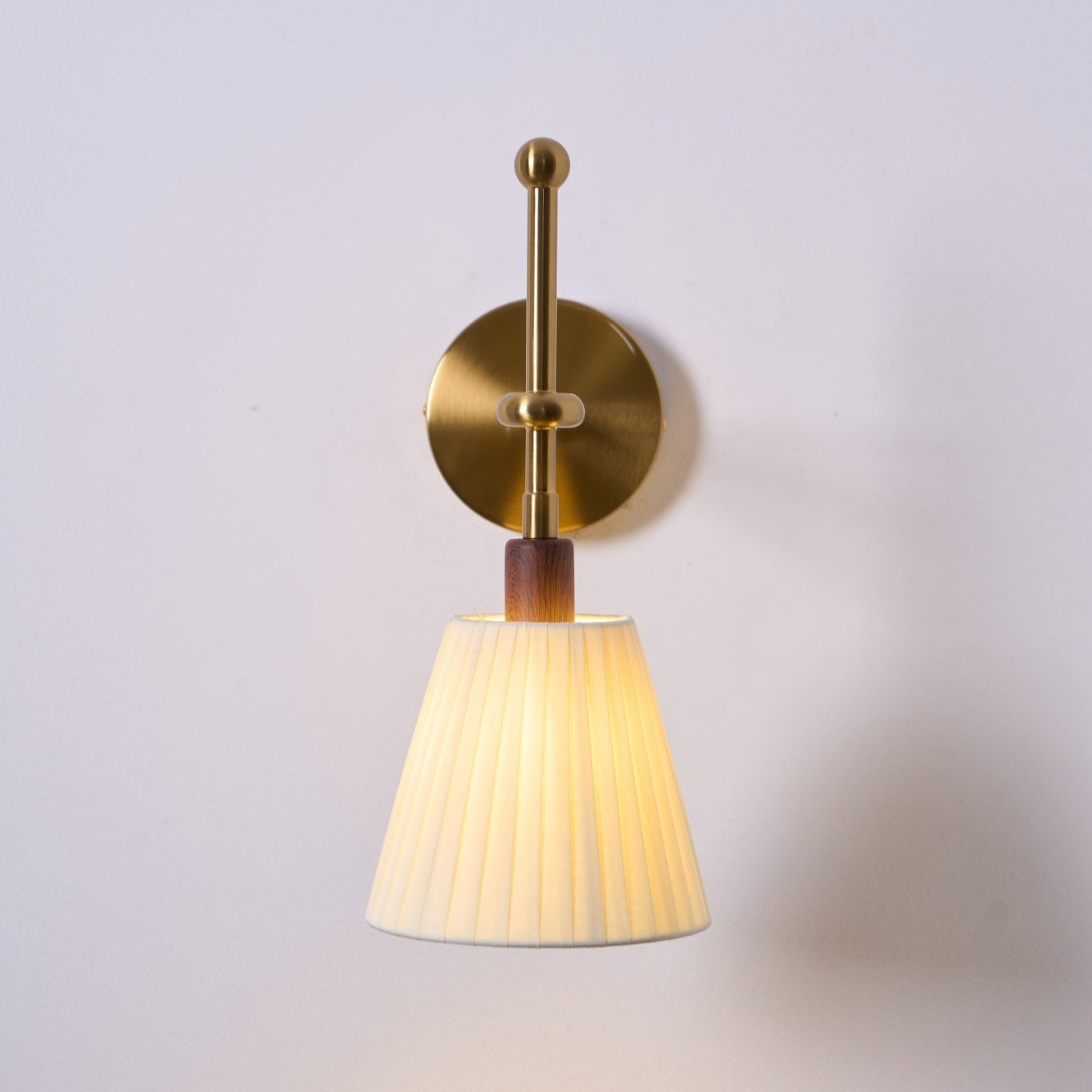 Pleated Fabric Wall Light, Hardwired Wall Sconce, detail 21