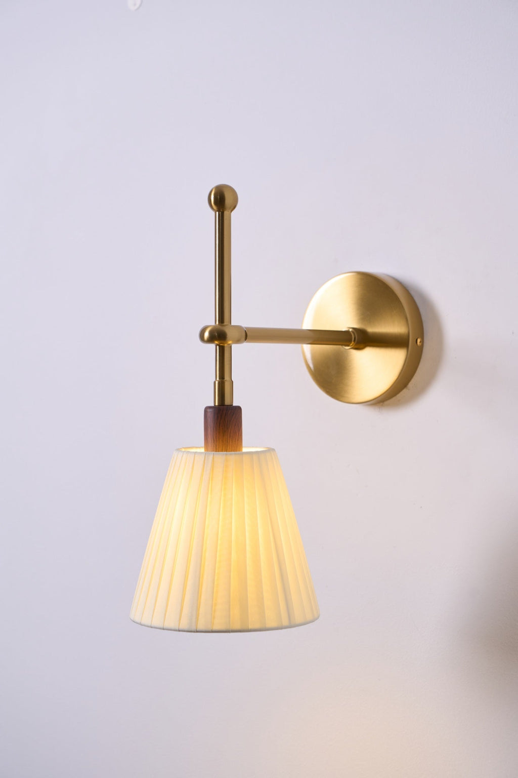 Pleated Fabric Wall Light, Hardwired Wall Sconce, detail 22