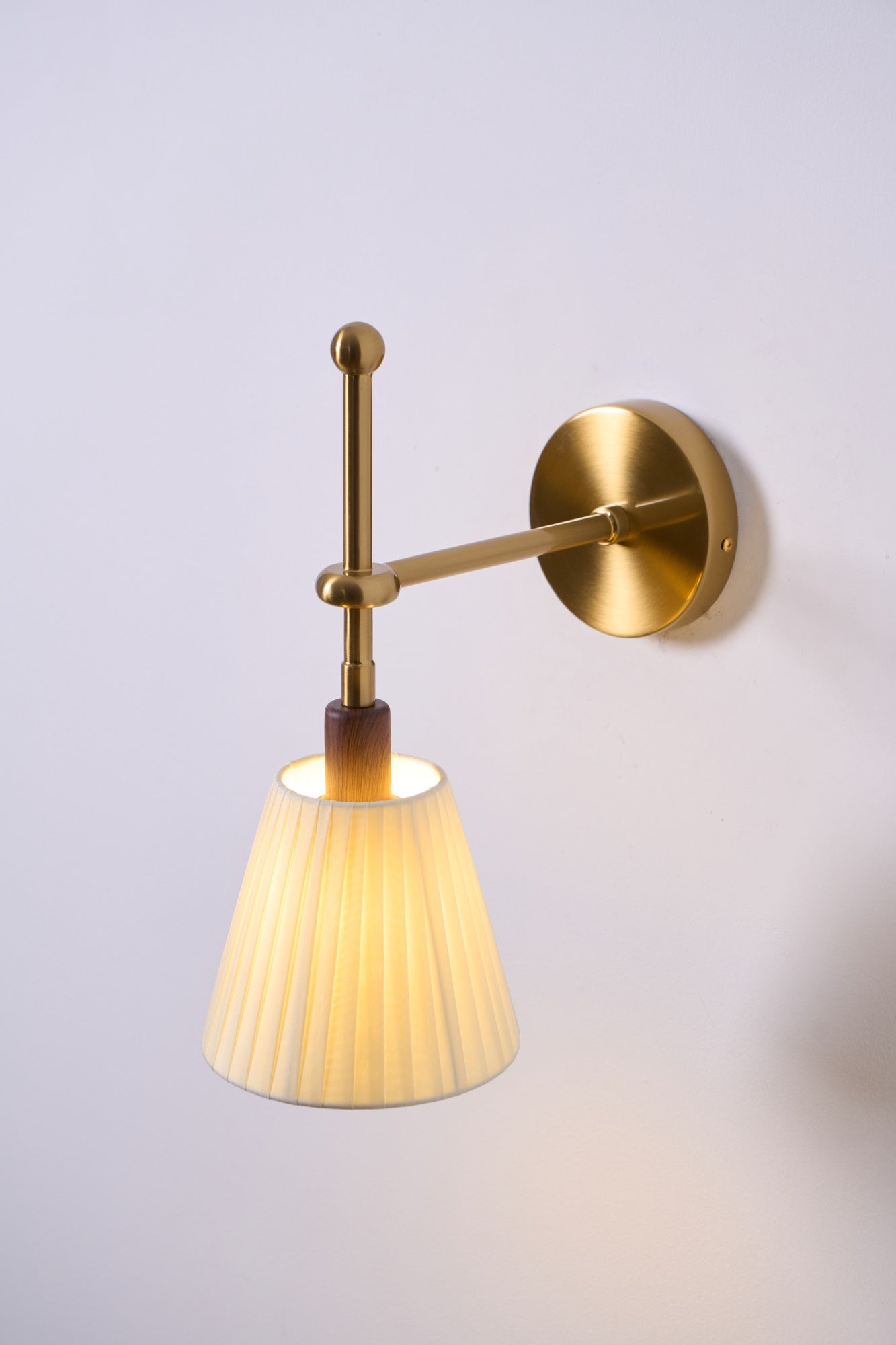 Pleated Fabric Wall Light, Hardwired Wall Sconce, detail 23