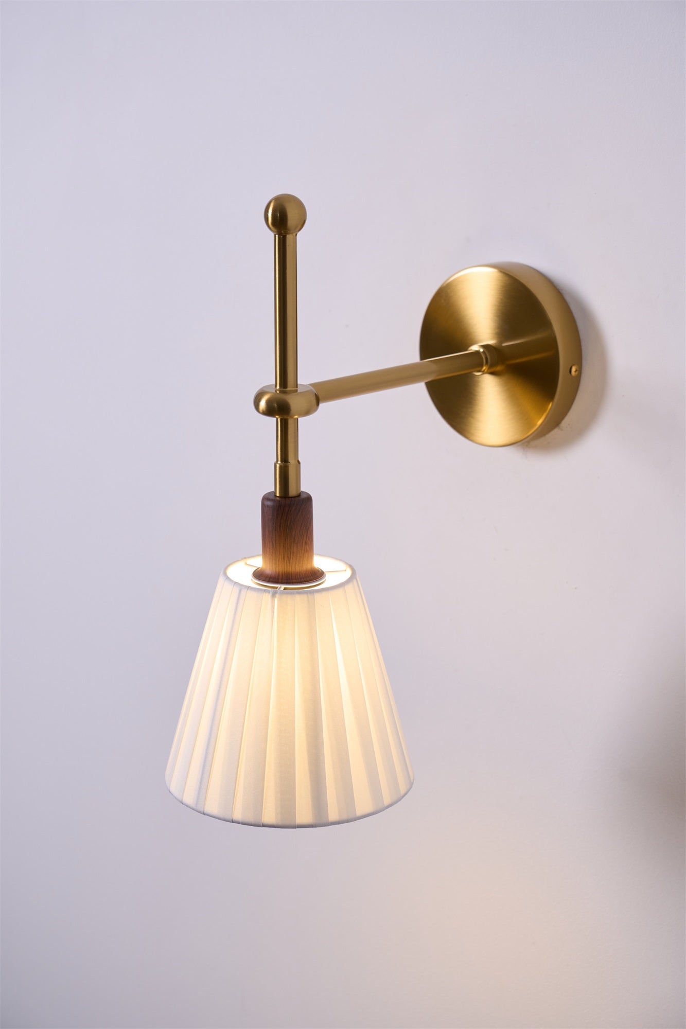 Pleated Fabric Wall Light, Hardwired Wall Sconce, detail 26