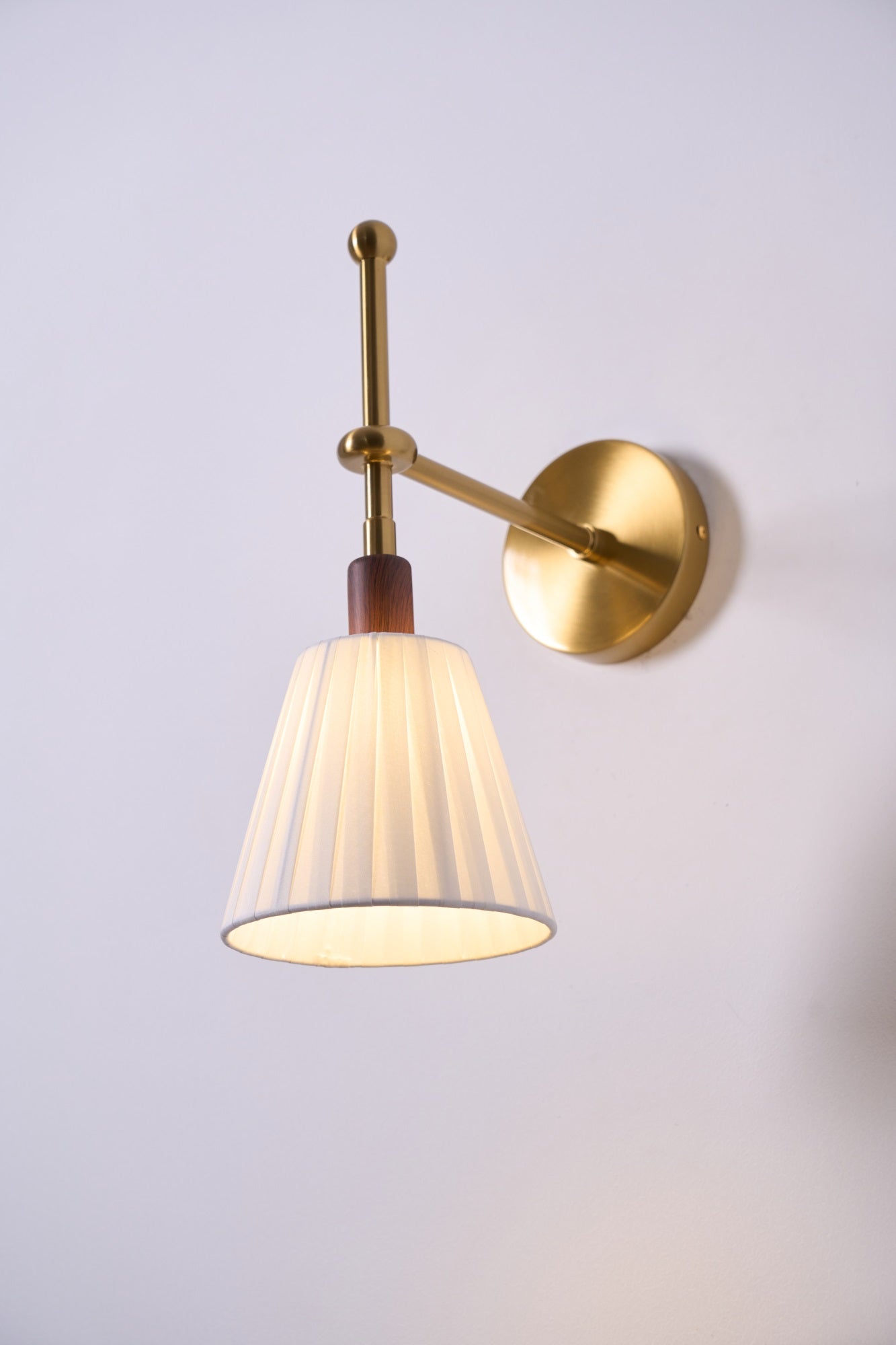 Pleated Fabric Wall Light, Hardwired Wall Sconce, detail 27