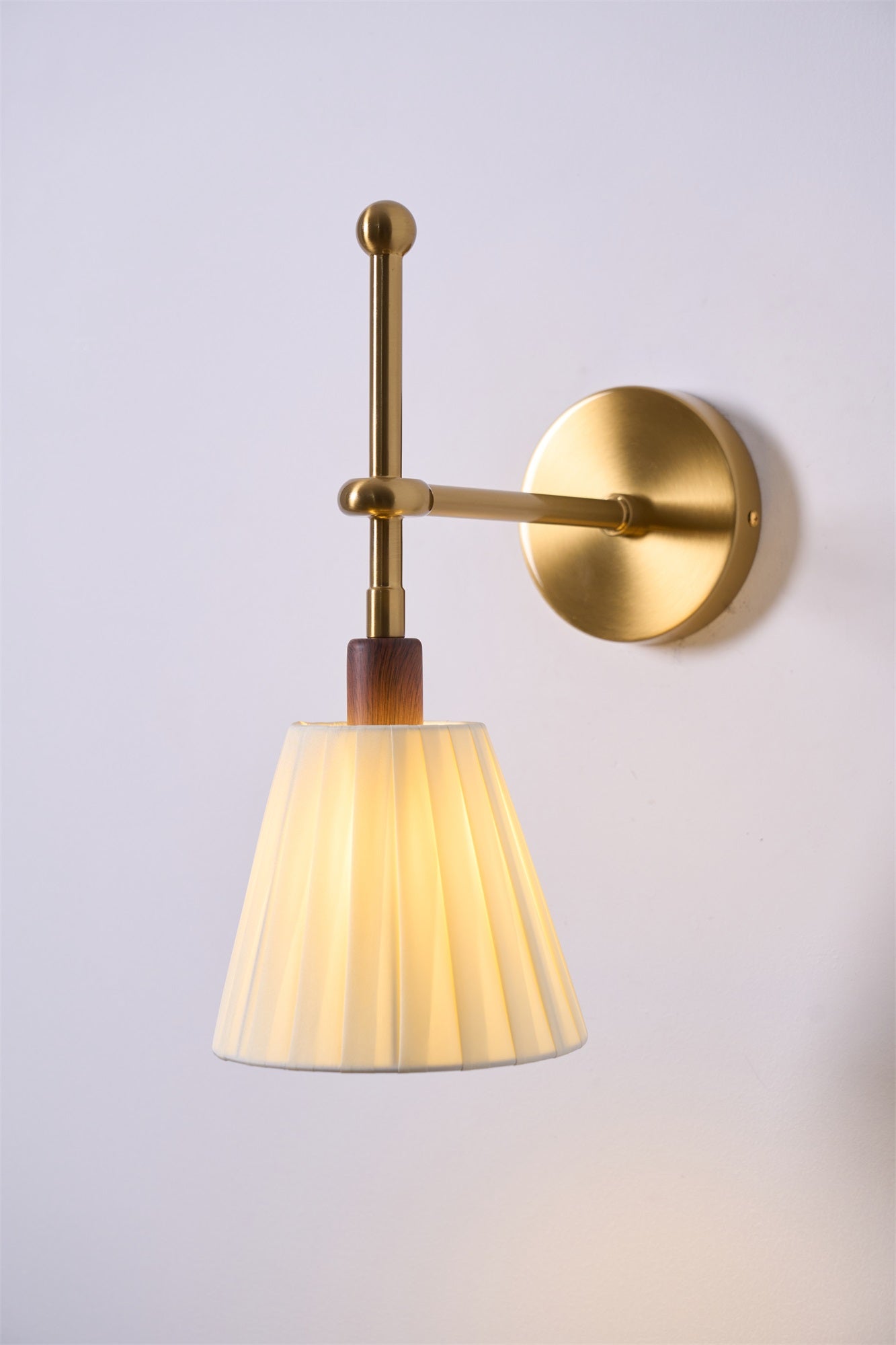 Pleated Fabric Wall Light, Hardwired Wall Sconce, detail 32
