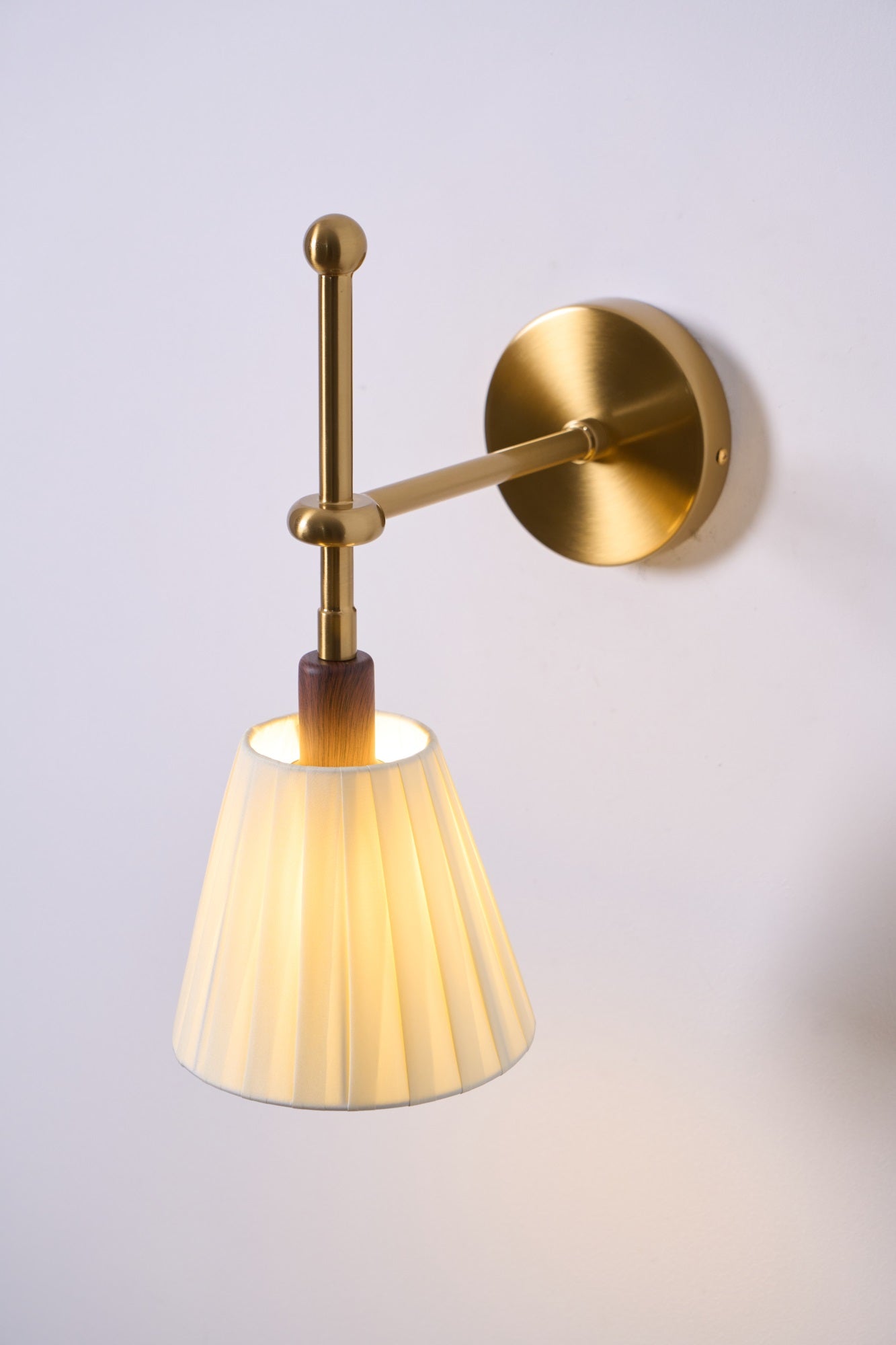 Pleated Fabric Wall Light, Hardwired Wall Sconce, detail 33