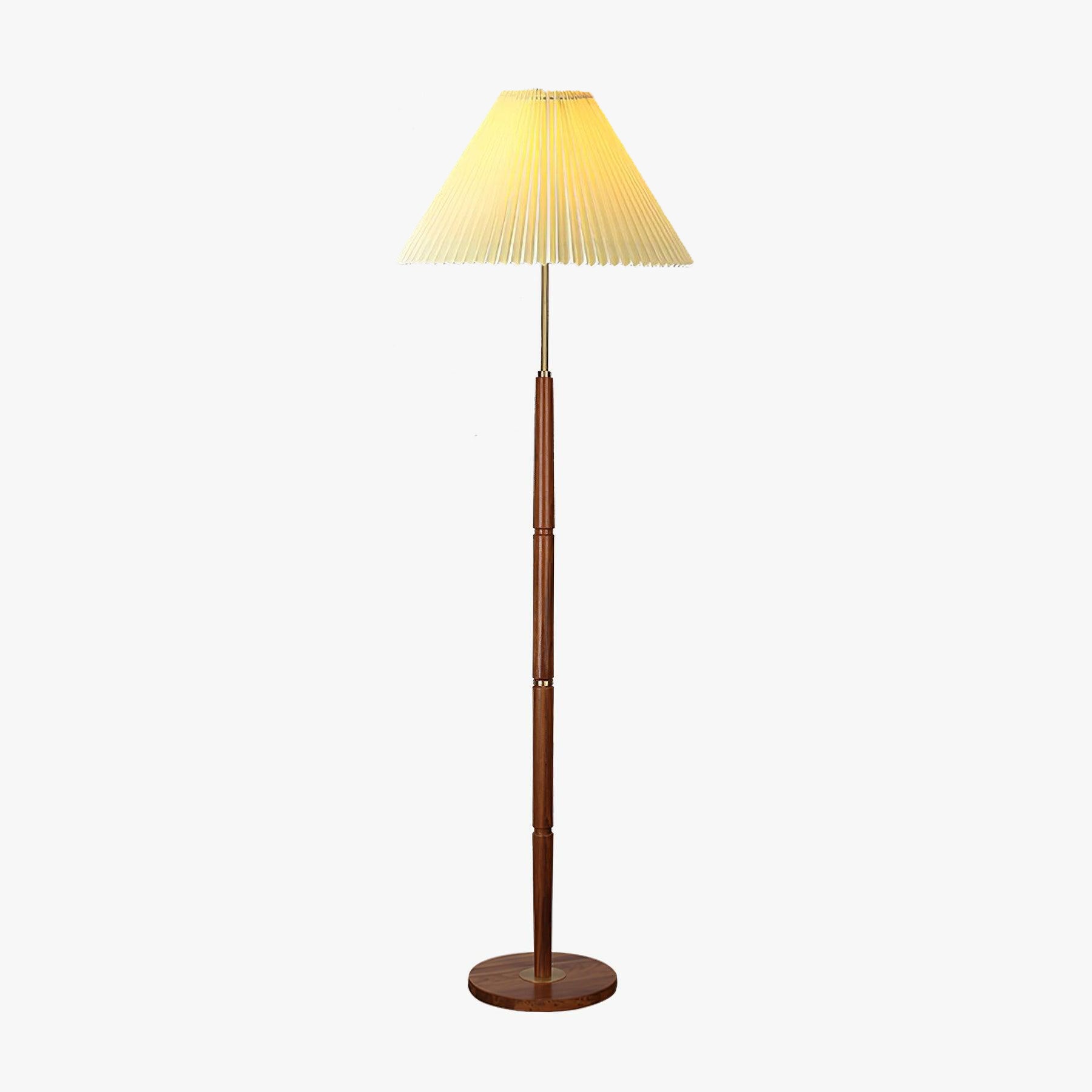 Pleated Floor Light, Floor Lamp, Iron, L 137cm x W 30cm x H 21cm