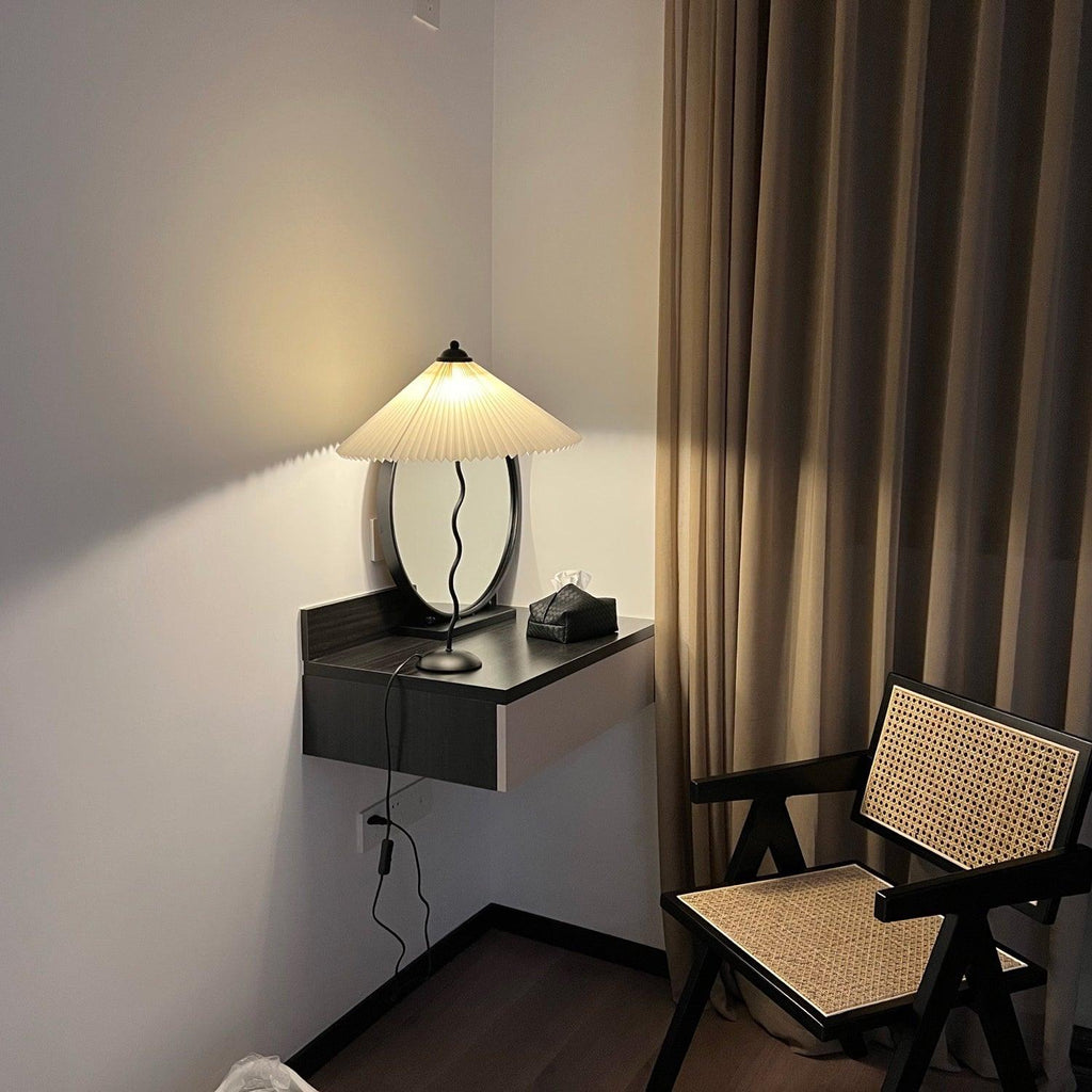 Pleated Hat Table Light, Bedside Table Lamp, detail 10