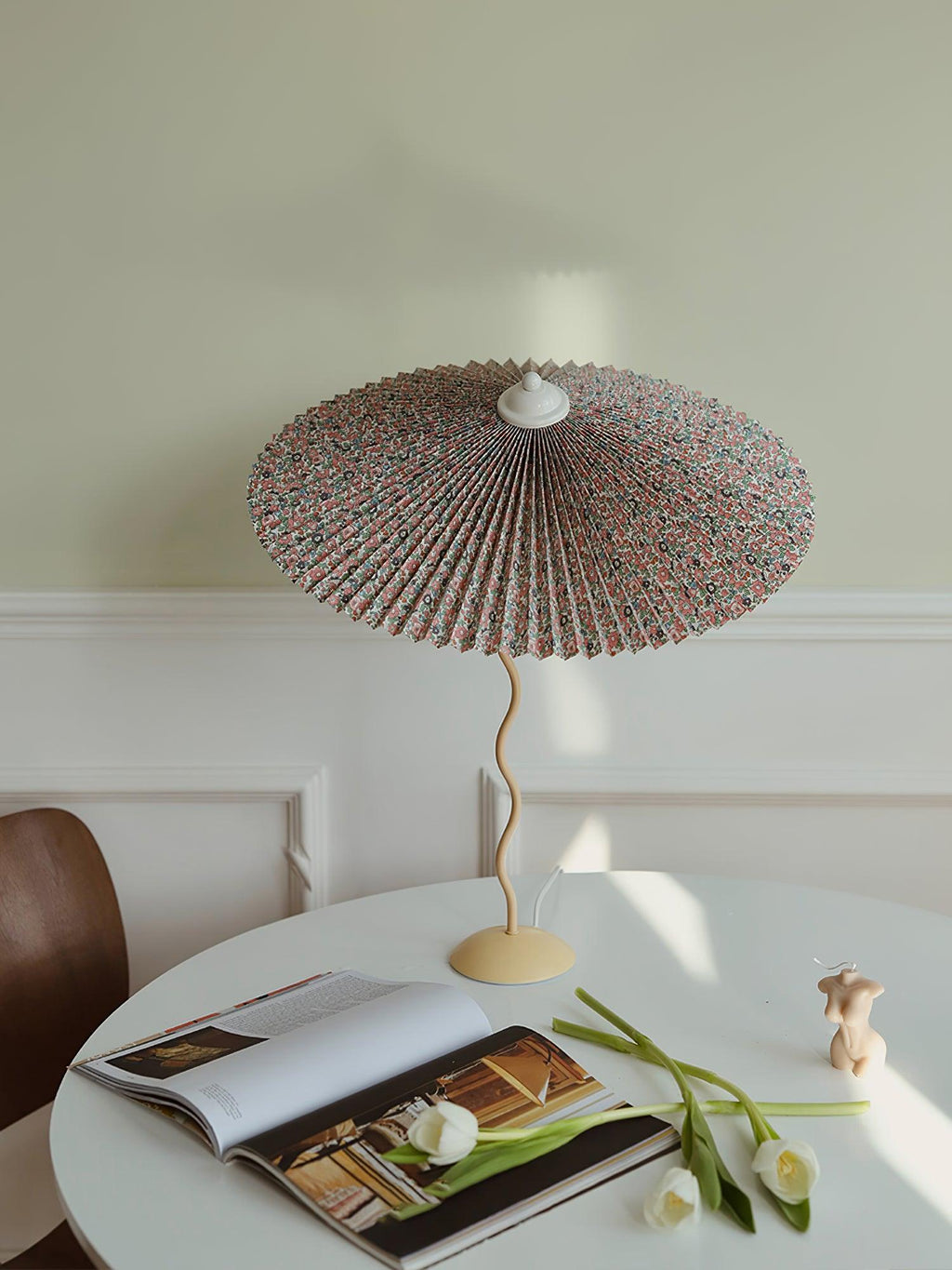 Pleated Hat Table Light, Bedside Table Lamp, detail 18