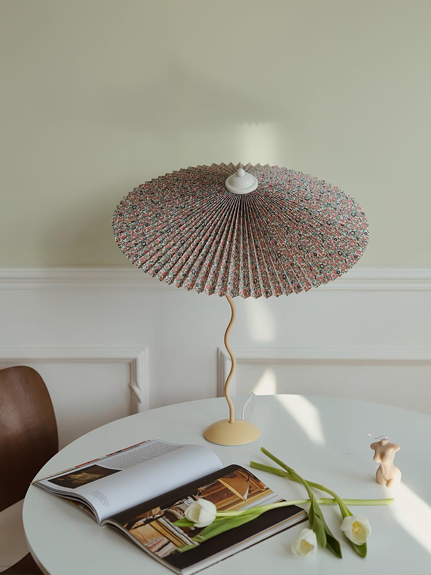 Pleated Hat Table Light, Bedside Table Lamp, detail 18